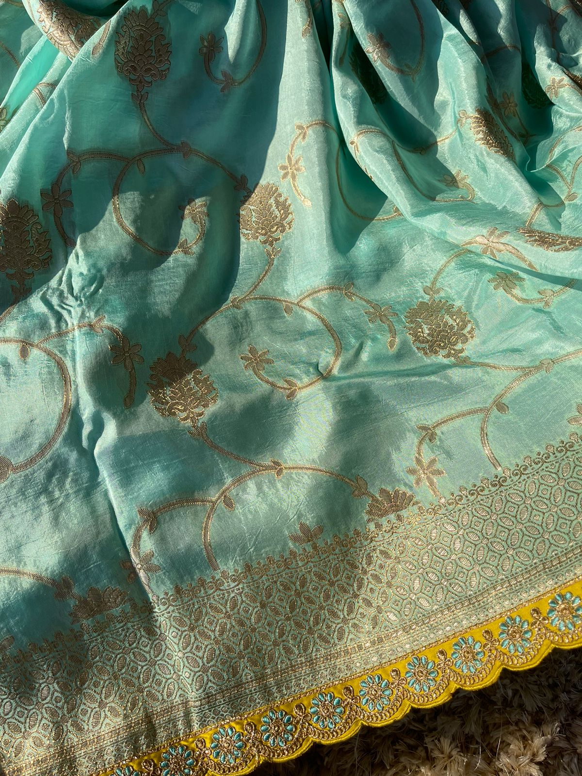 SUHA- SEA BLUE SAREE