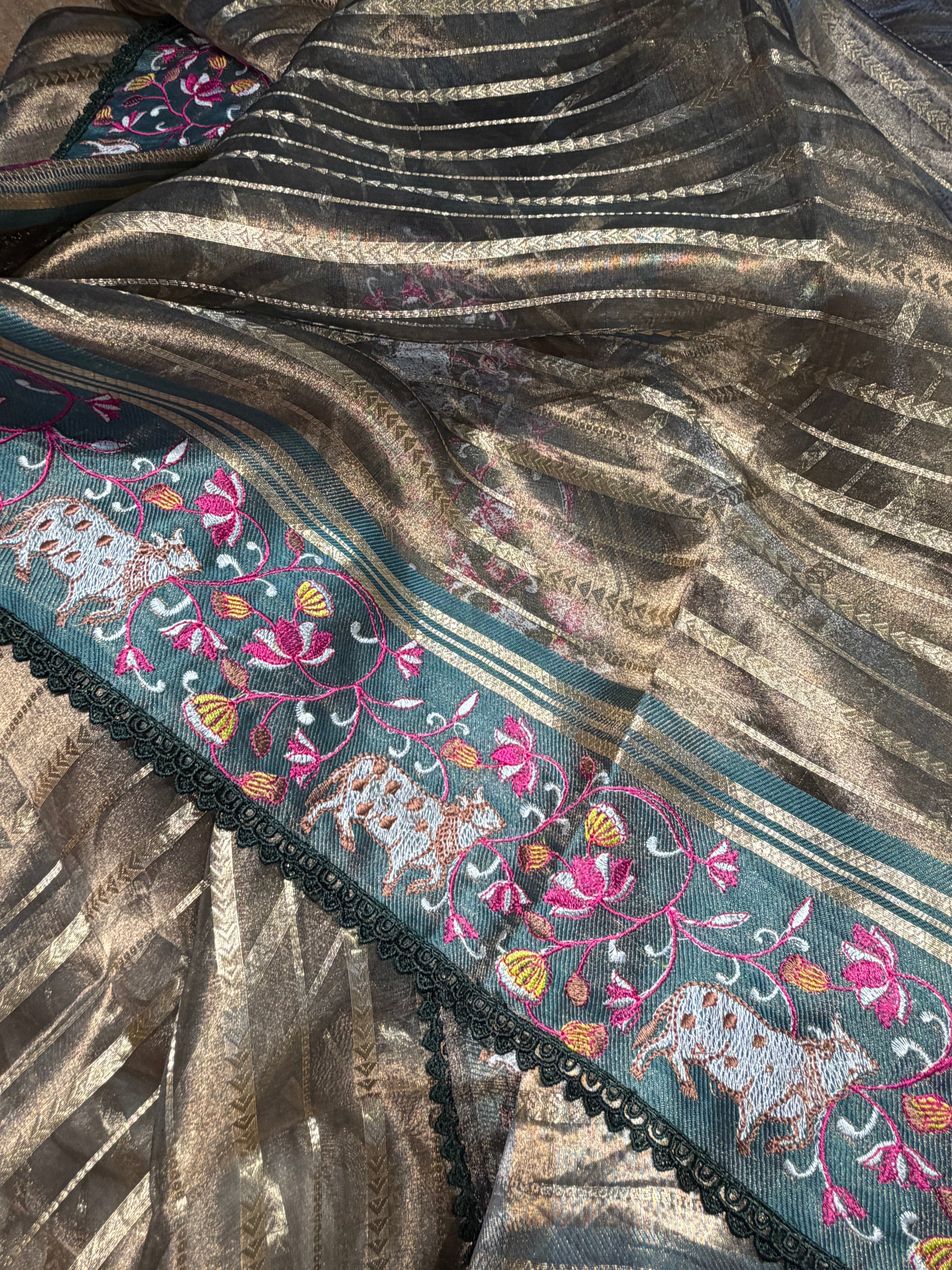 Kalki Pichwai - Pure Banarasi Tissue silk saree KP03