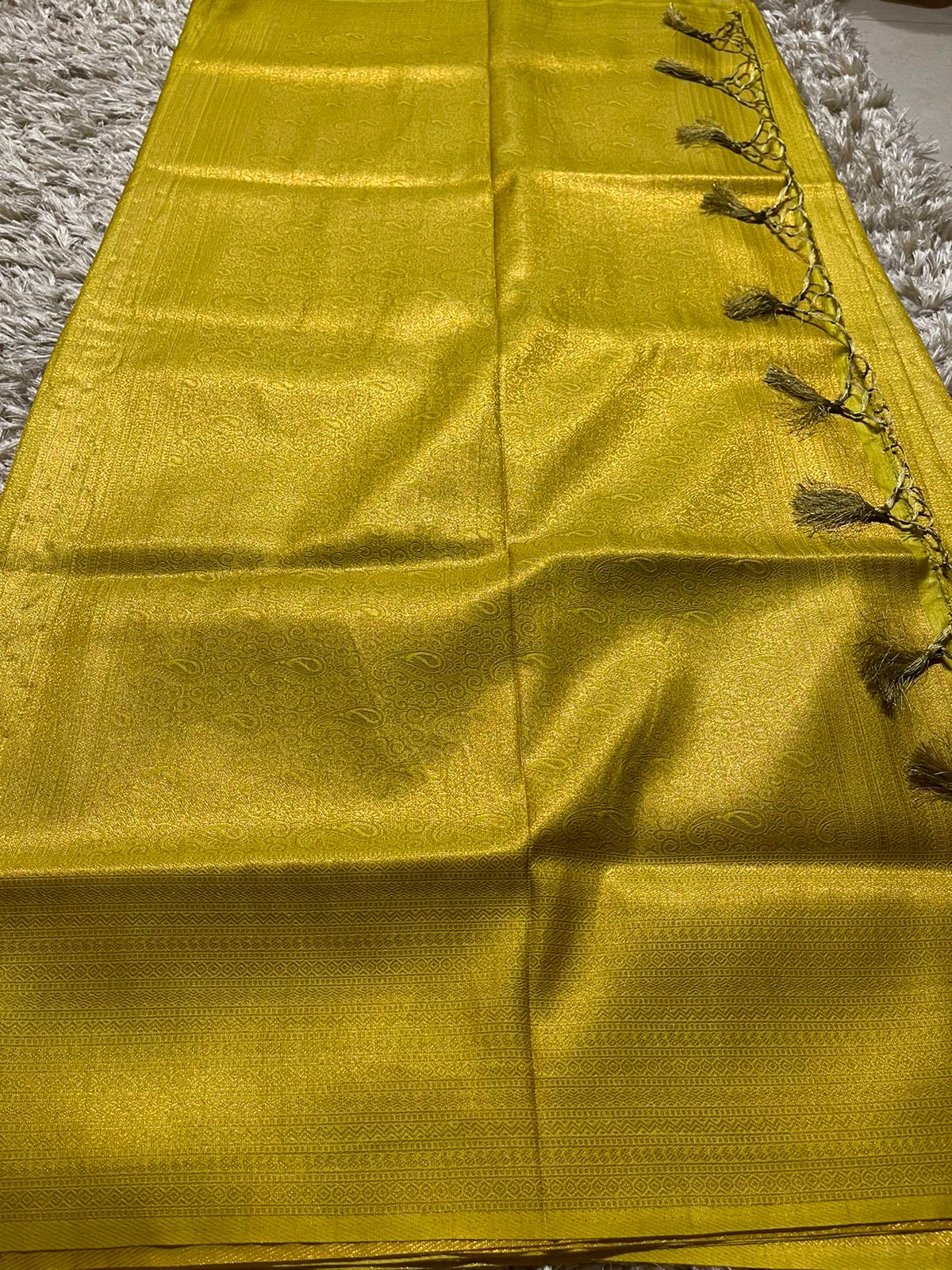 ROYAL AFFAIR-FLUORESCENT LIME SAREE