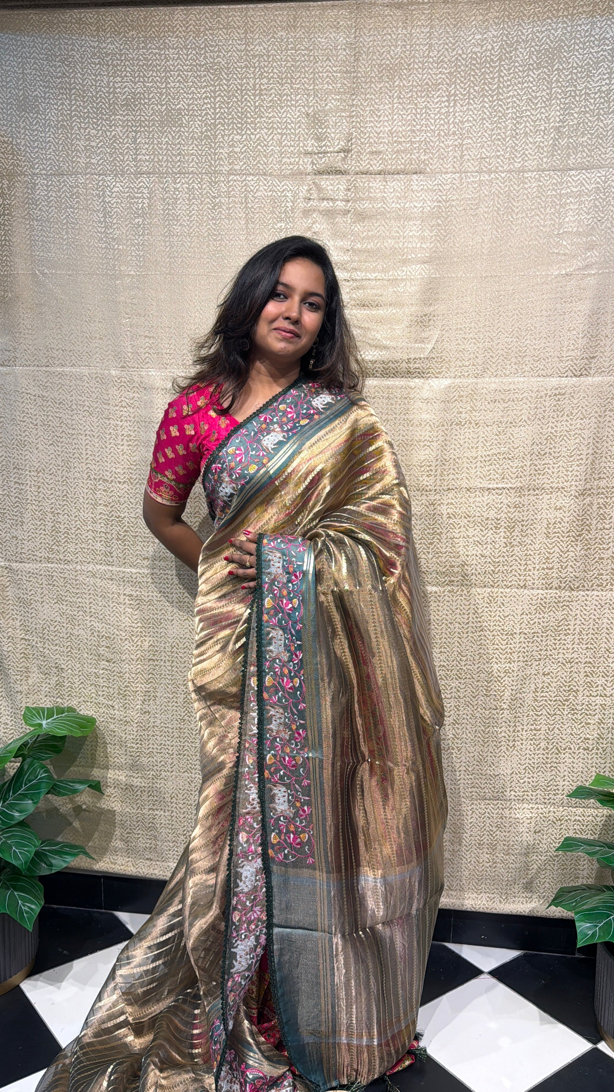 Kalki Pichwai - Pure Banarasi Tissue silk saree KP03