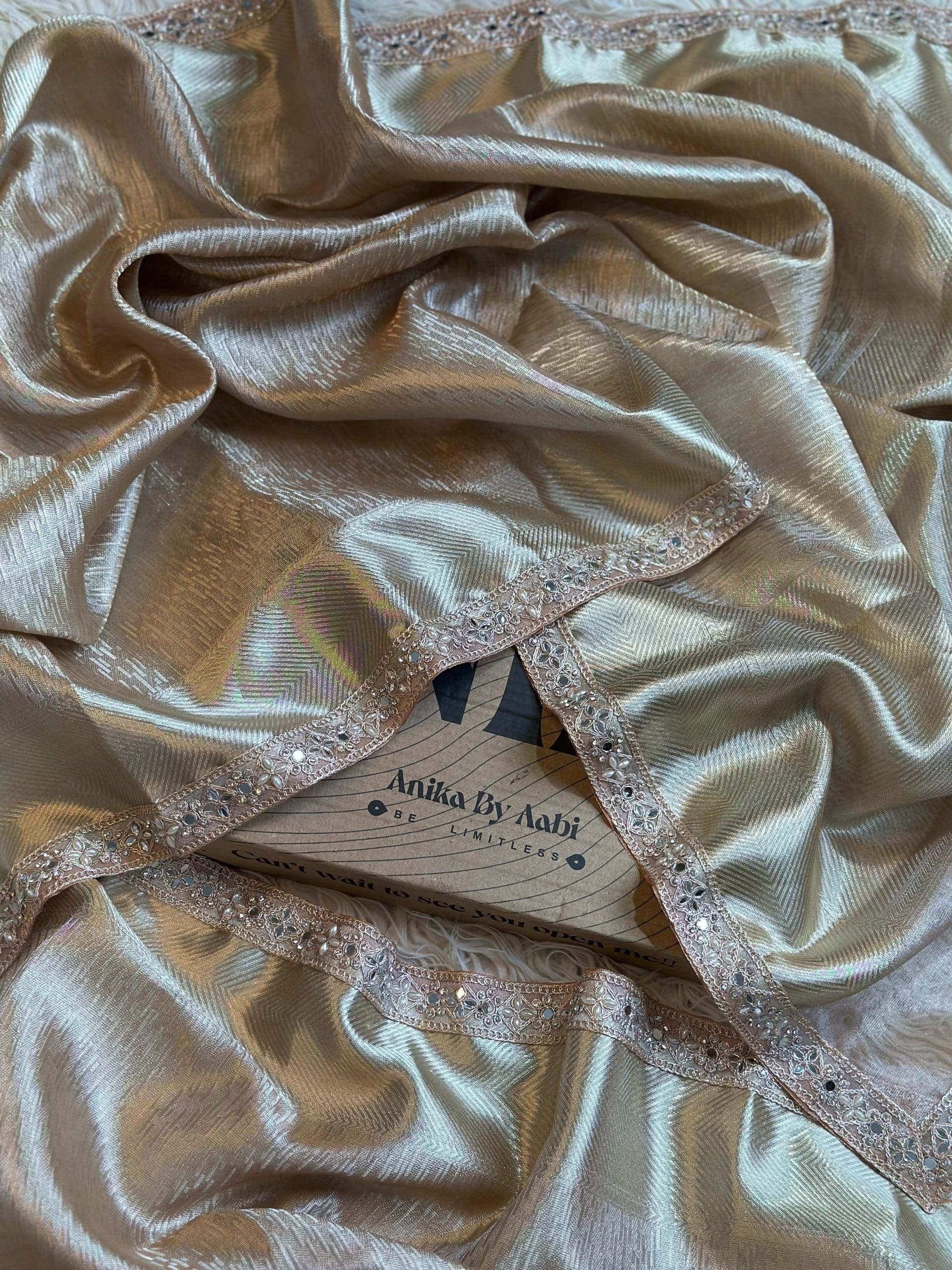 RUSHI-PEACH SAREE