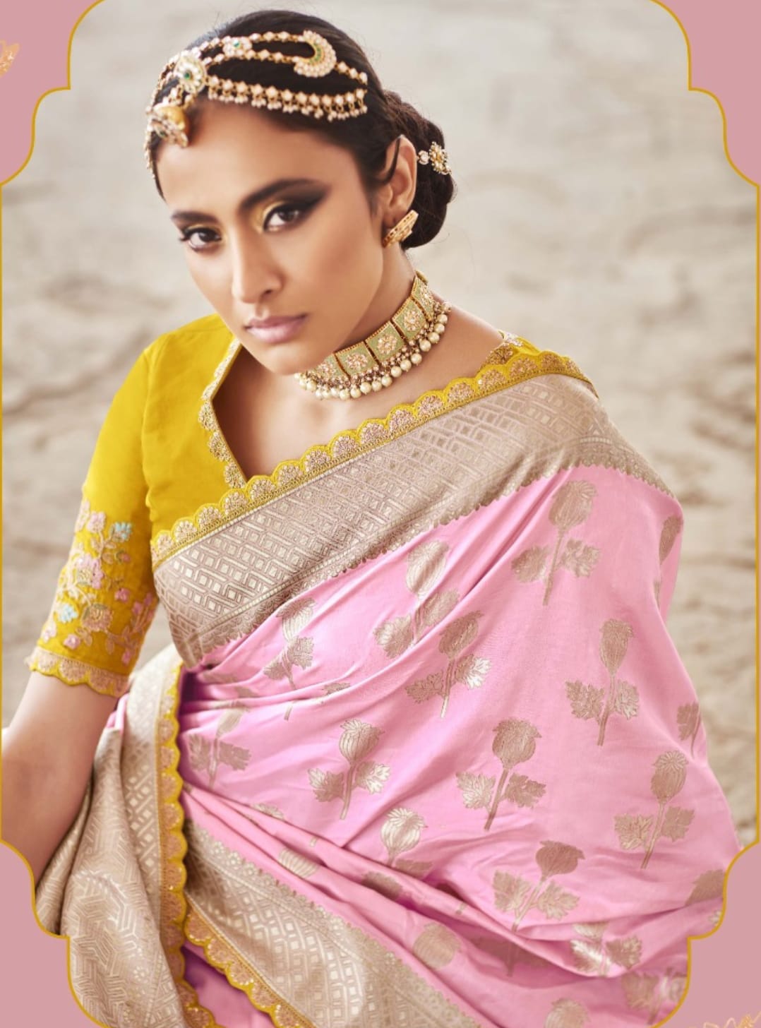 SUHA- PINK SAREE