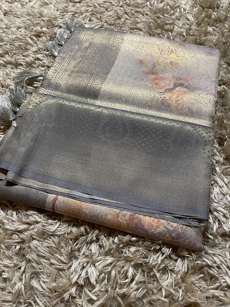 OCTANE-PASTEL GREY SAREE