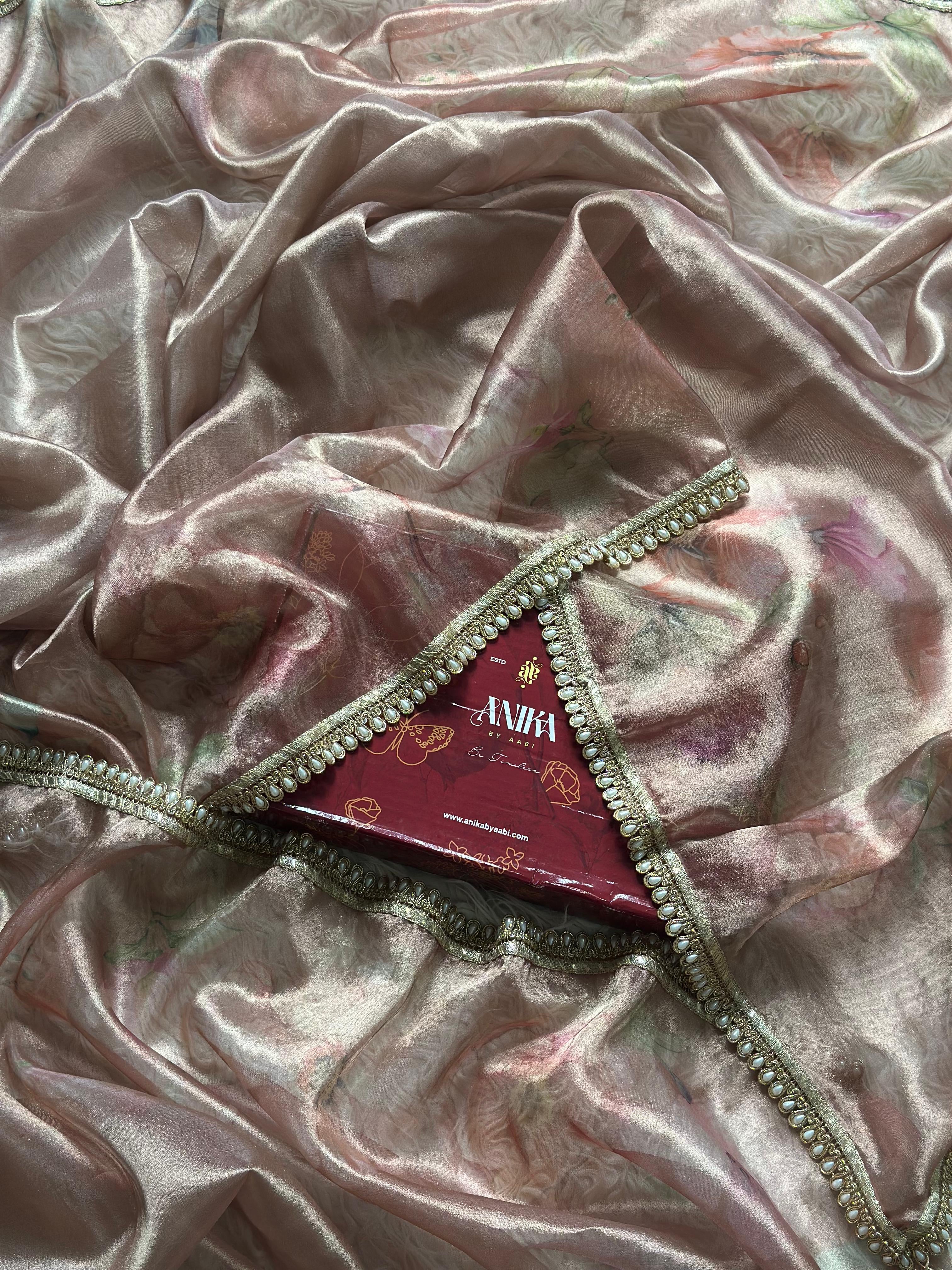 Anika’s Flora organza saree - CE01