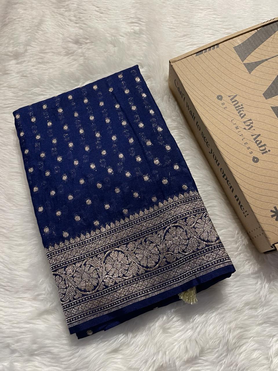 ROOP-NAVY BLUE SAREE