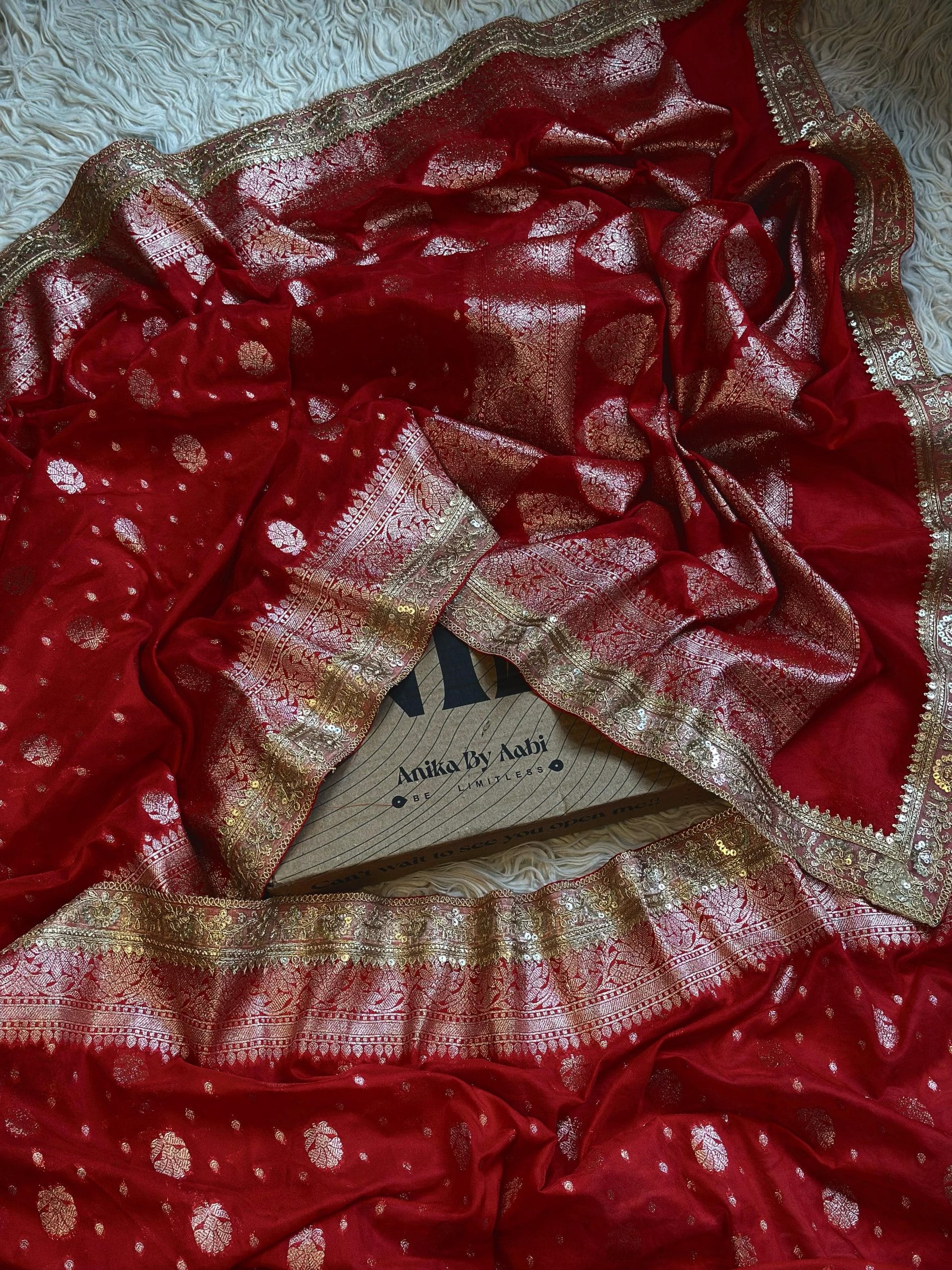 BOLLYWOOD RED - Semi Georgette silk saree