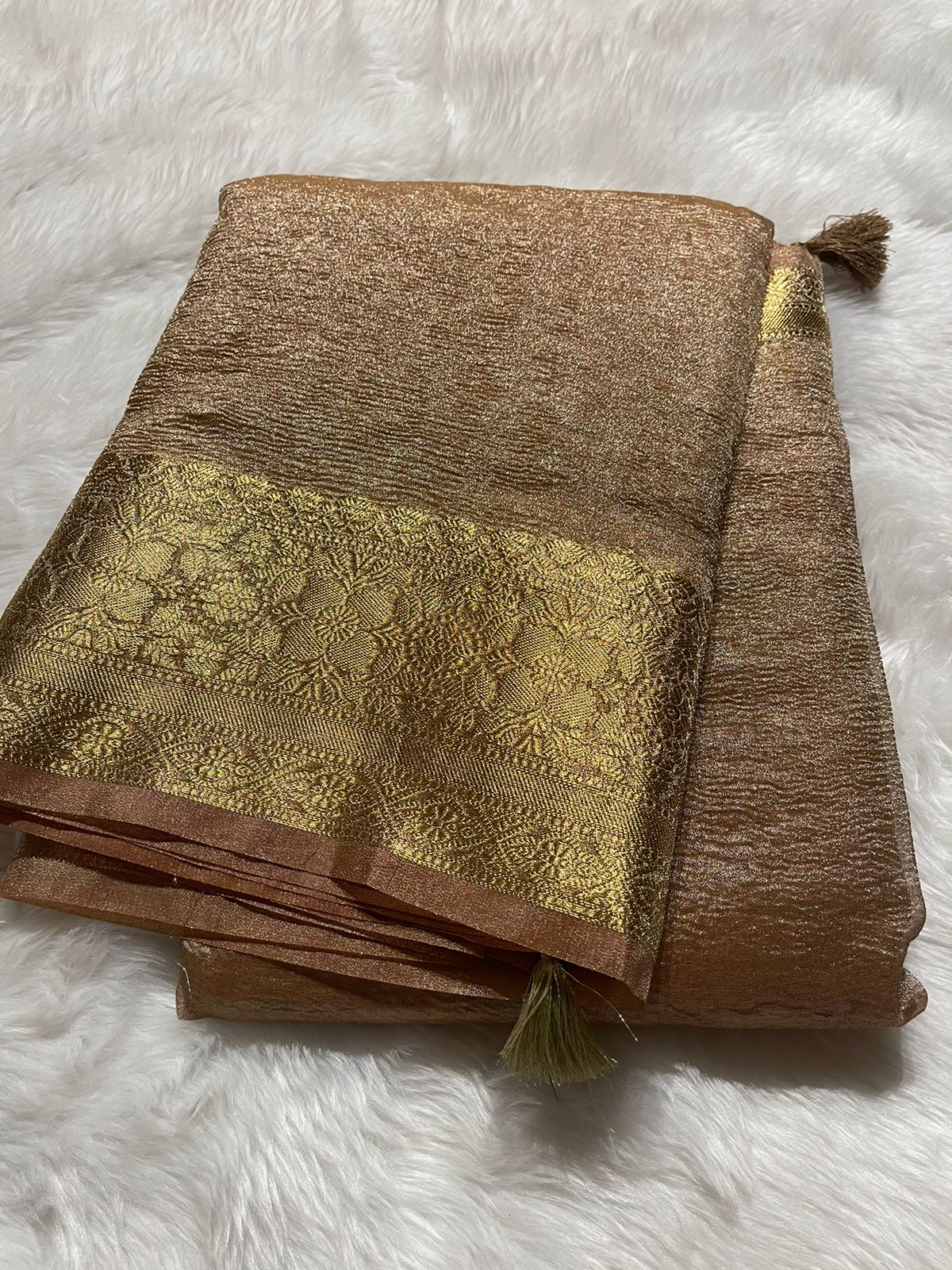 CRUSH-GOLD SAREE