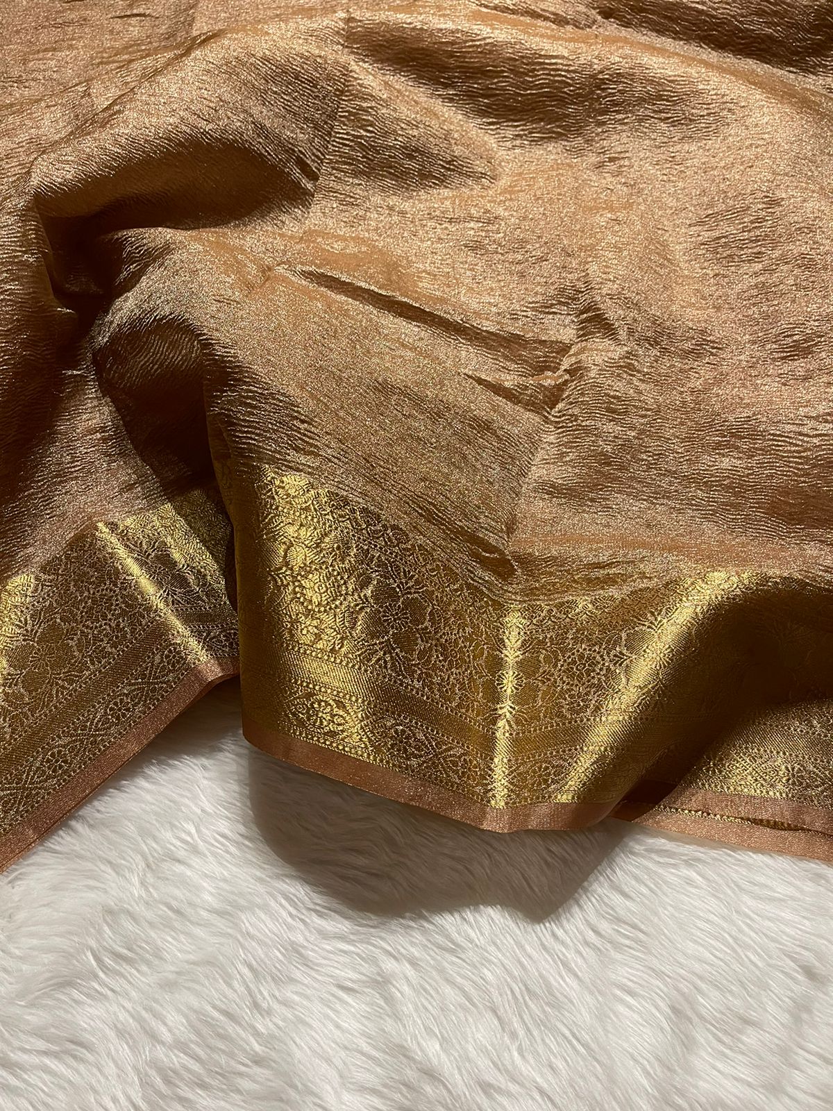 CRUSH-GOLD SAREE