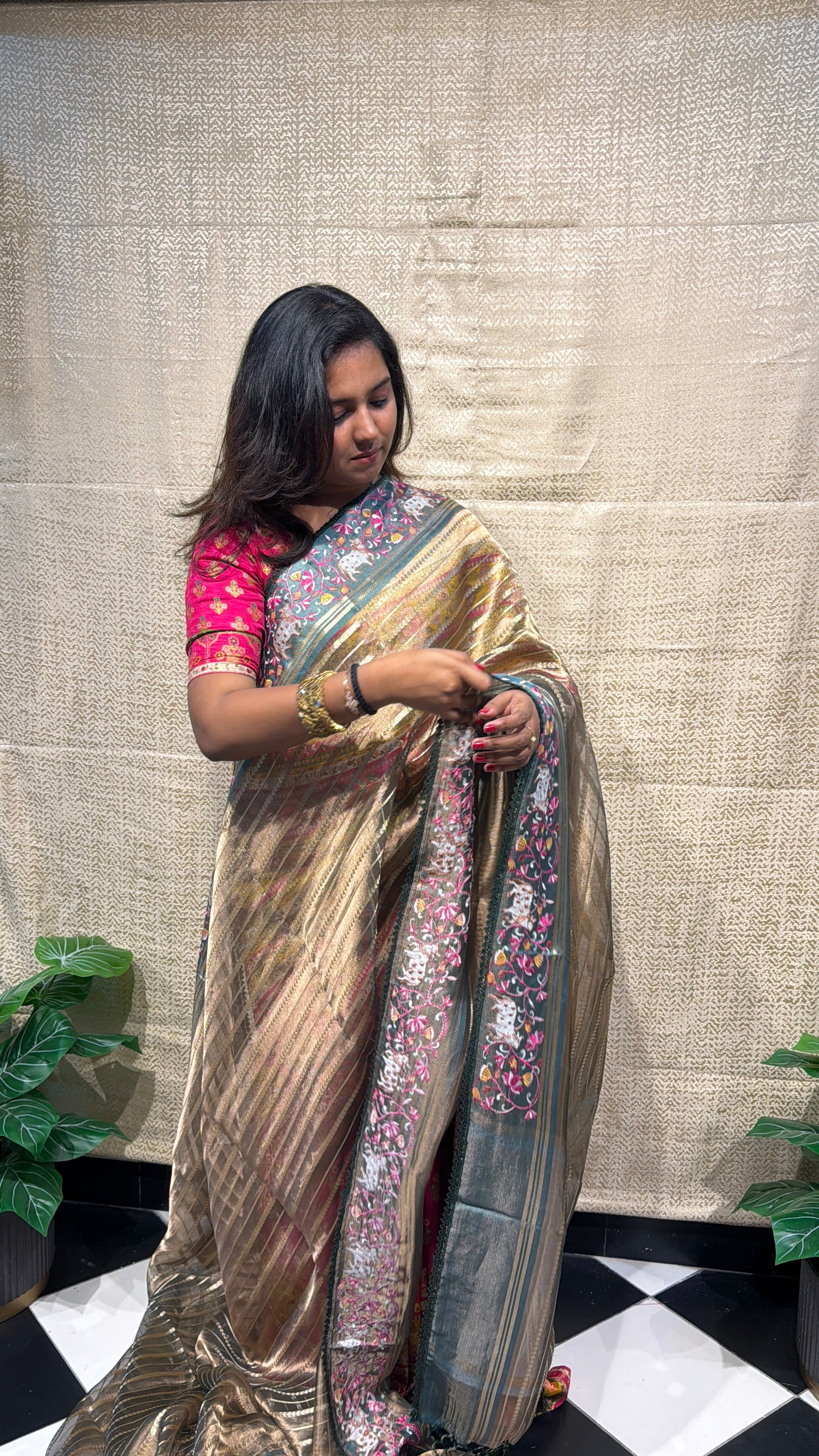 Kalki Pichwai - Pure Banarasi Tissue silk saree KP03