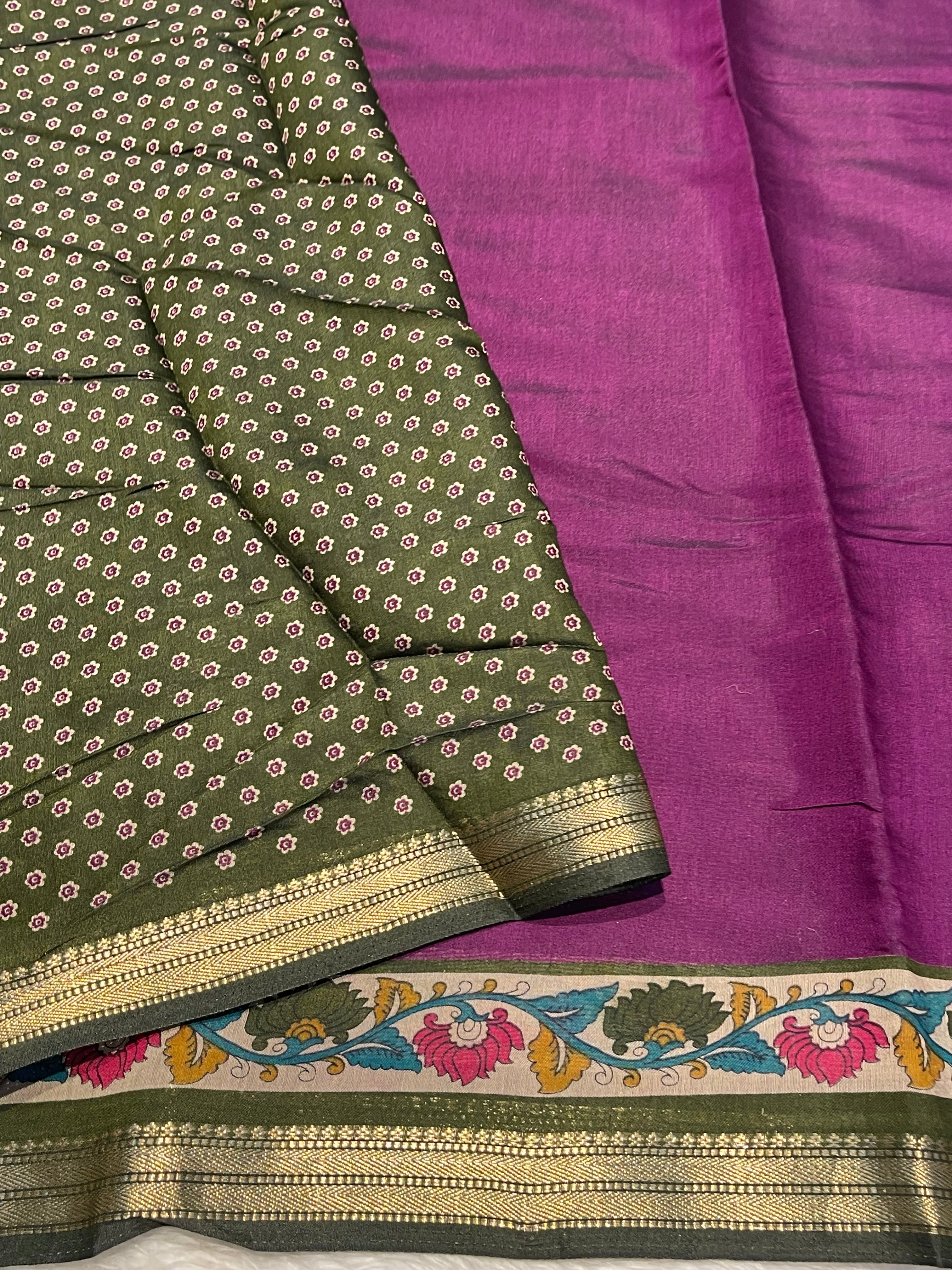 MANGALA - PURPLE COTTON SILK SAREE