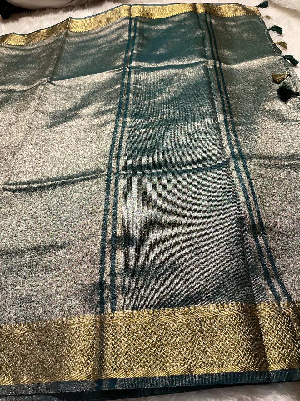 MANGAL-FOREST GREEN SAREE