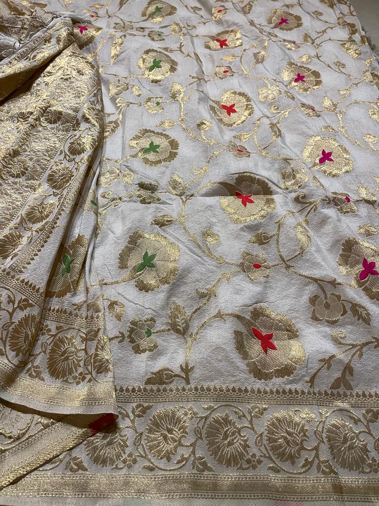 ONAM SERIES - KASI HALF WHITE SAREE