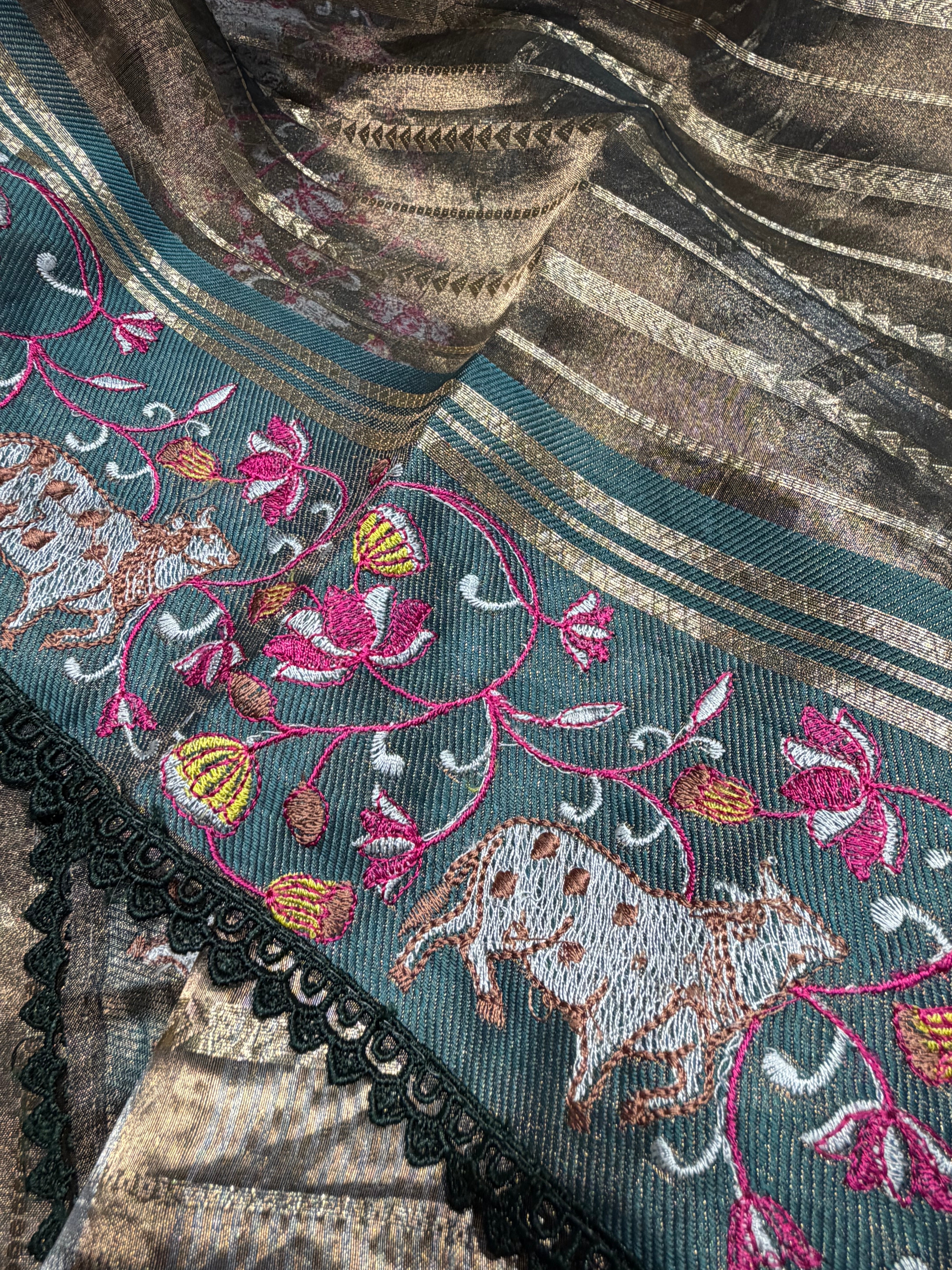 Kalki Pichwai - Pure Banarasi Tissue silk saree KP03