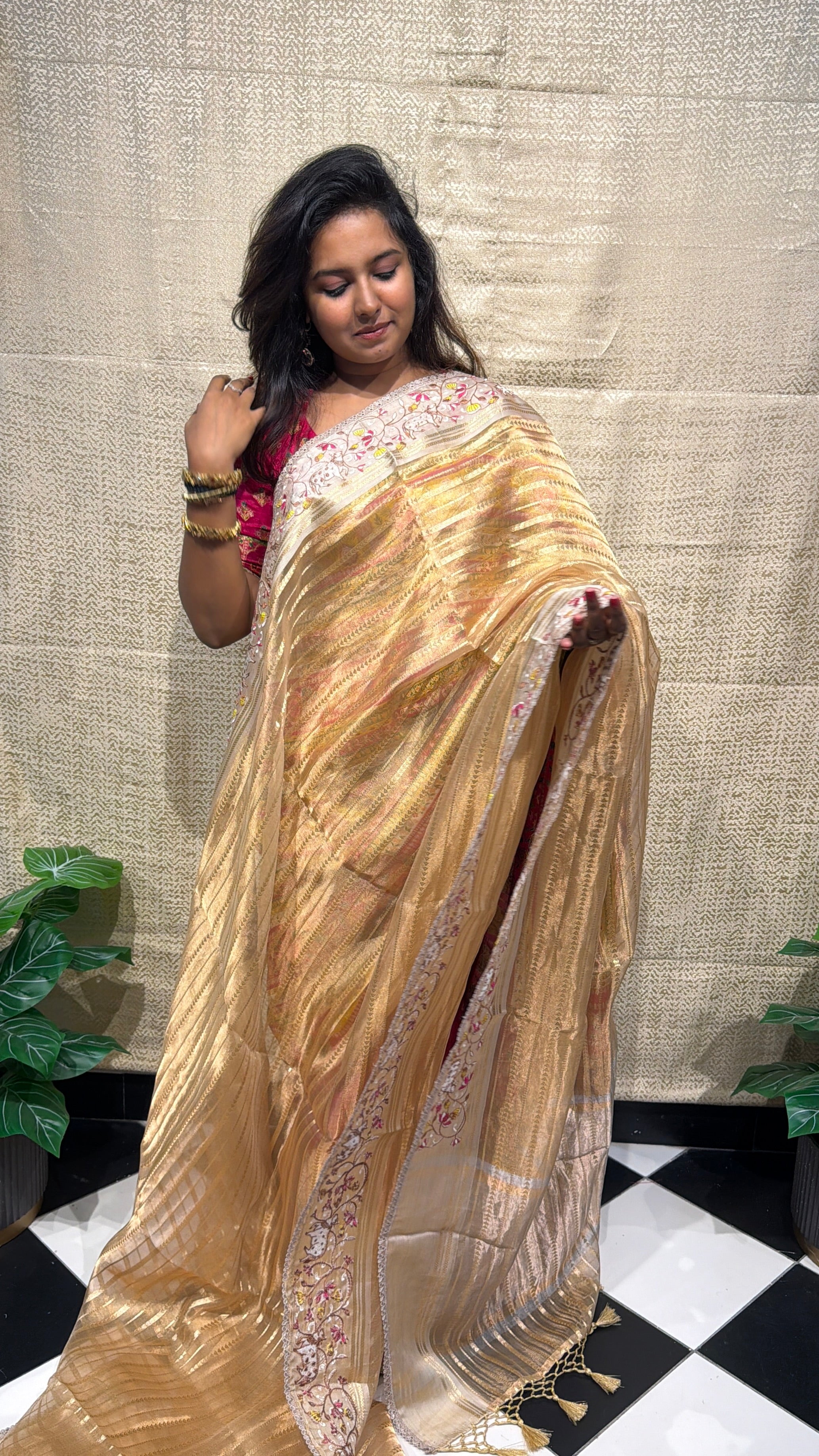 Kalki Pichwai - Pure Banarasi Tissue silk saree KP01