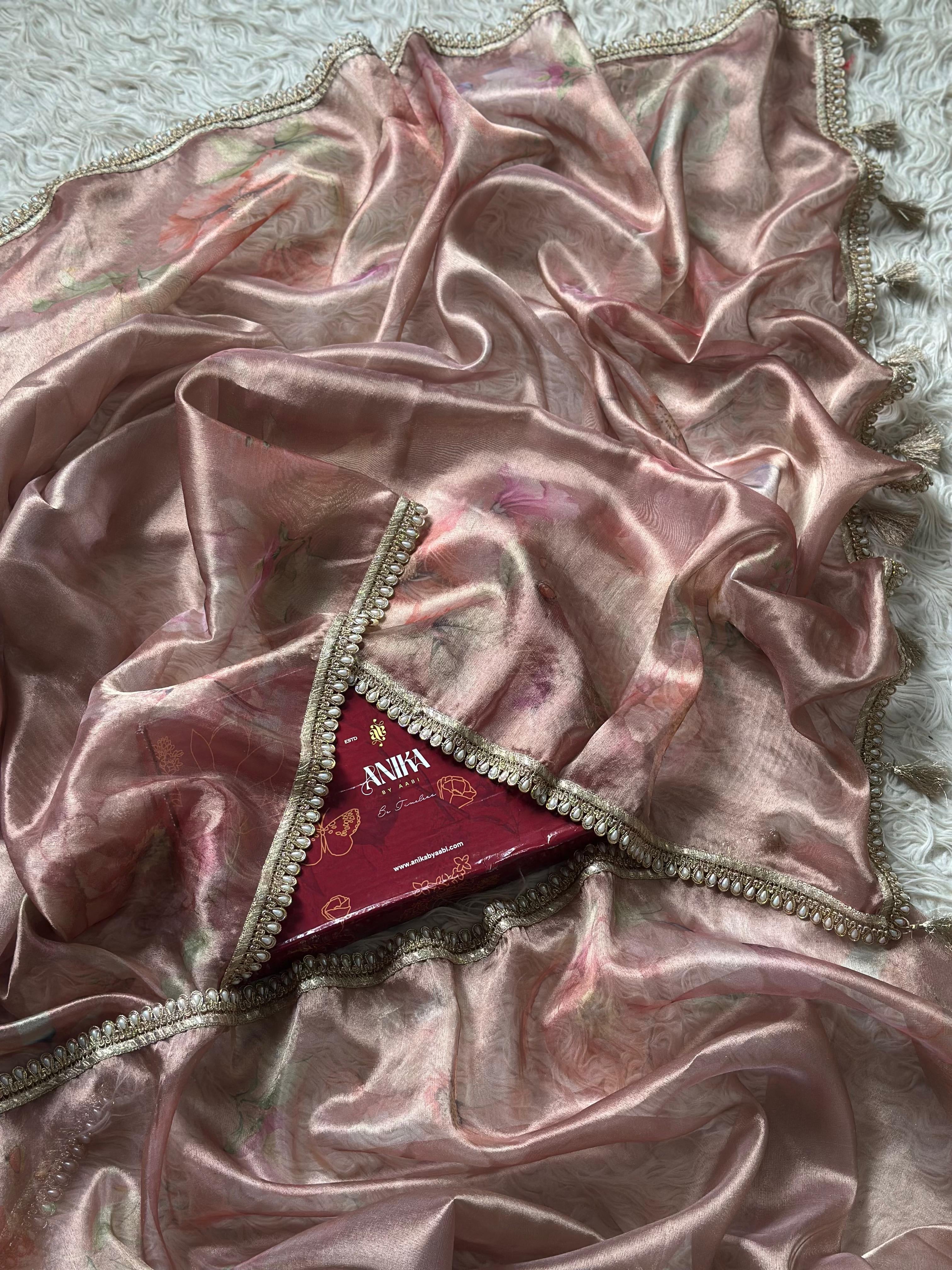 Anika’s Flora organza saree - CE01