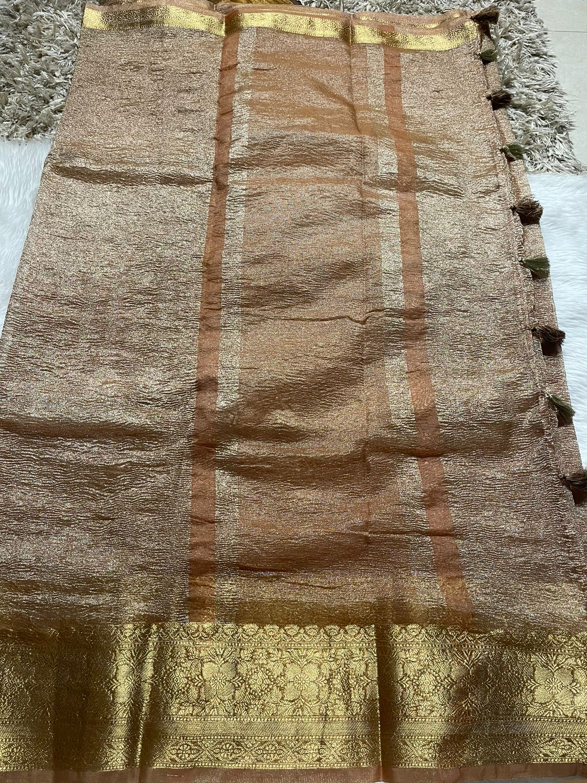 CRUSH-GOLD SAREE