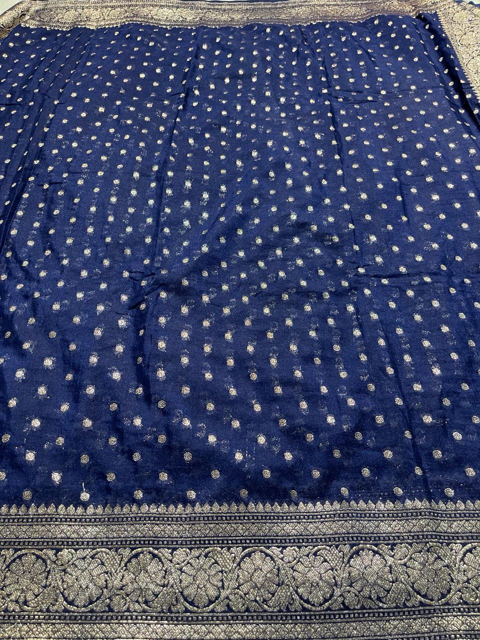 ROOP-NAVY BLUE SAREE