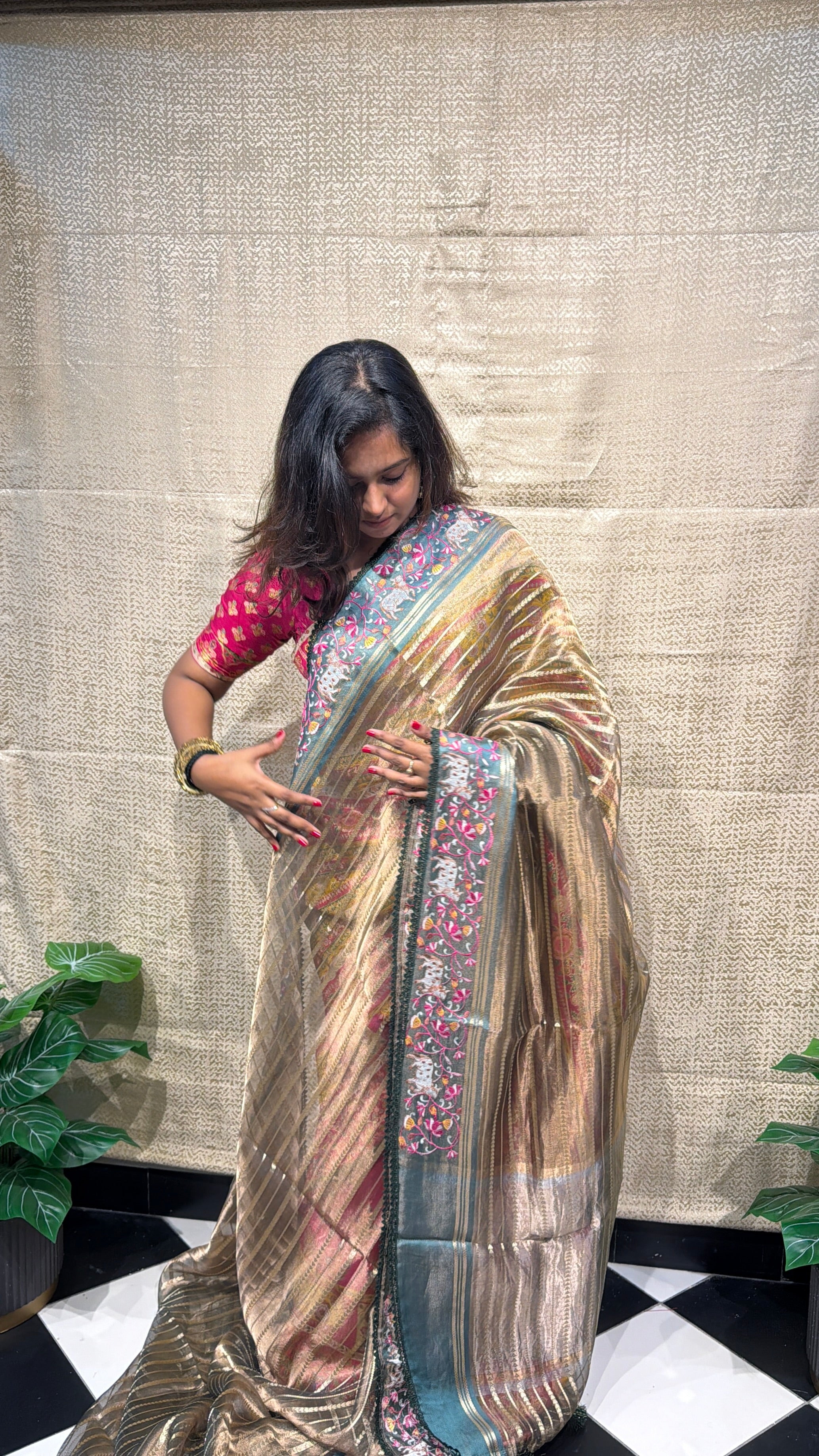Kalki Pichwai - Pure Banarasi Tissue silk saree KP03