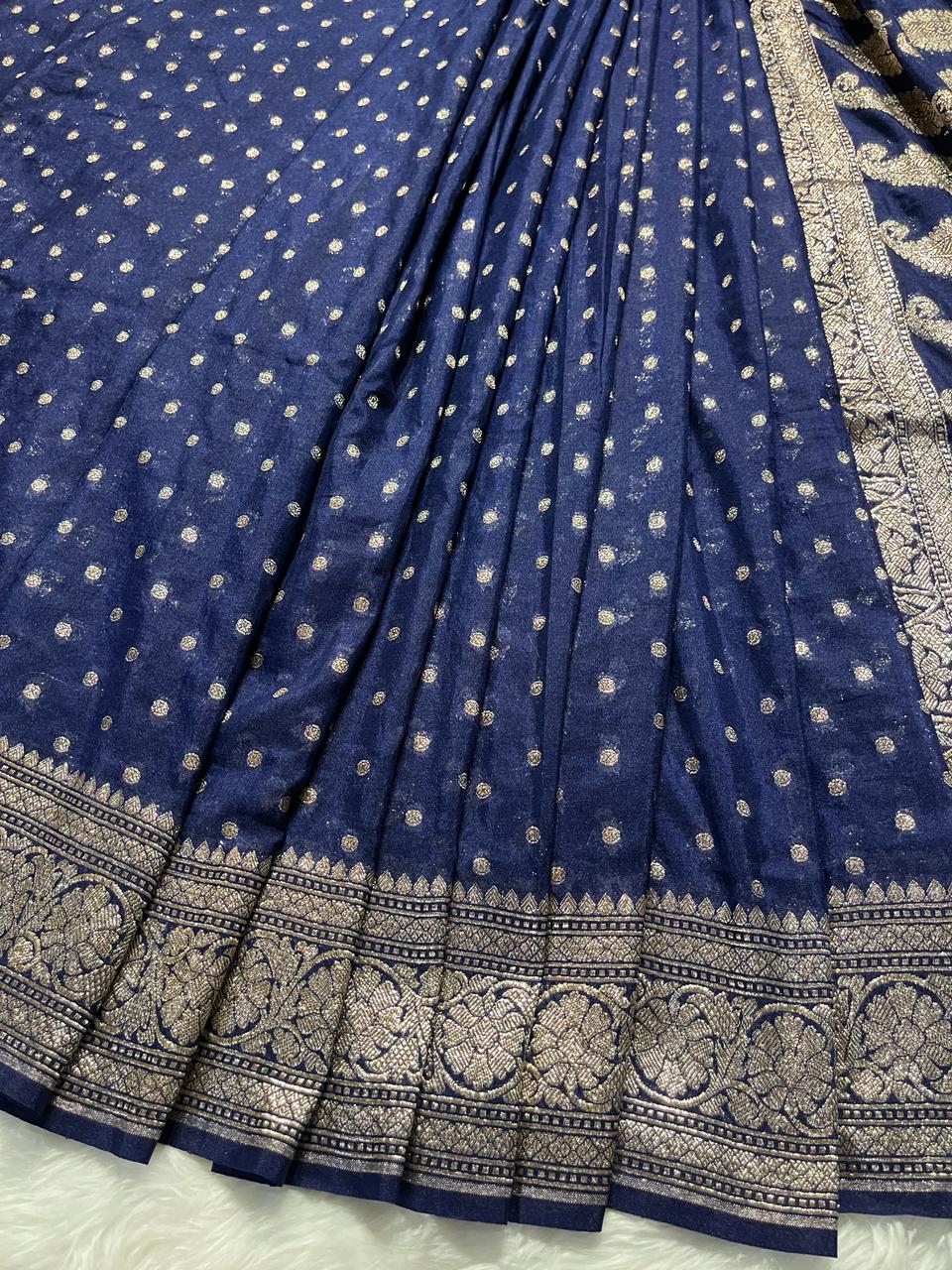 ROOP-NAVY BLUE SAREE