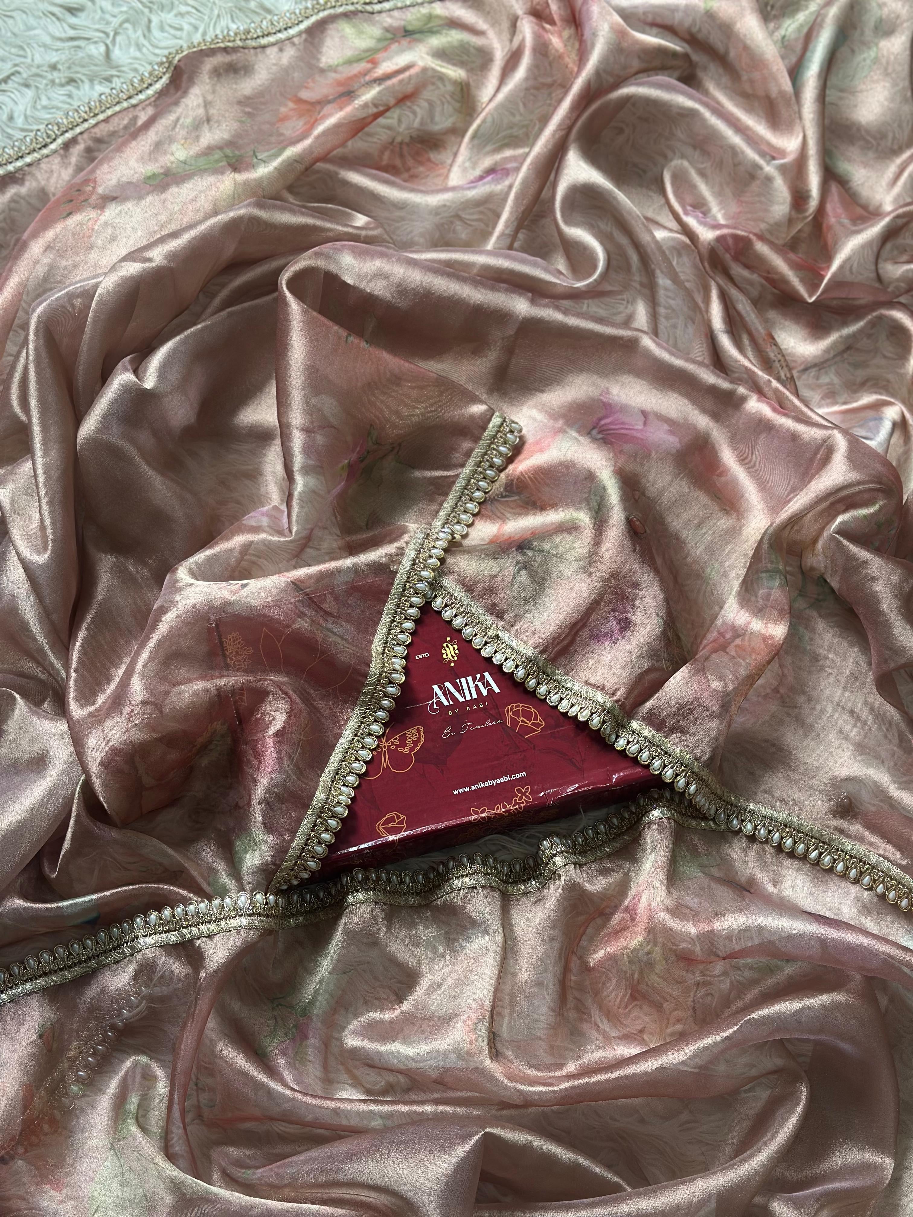 Anika’s Flora organza saree - CE01