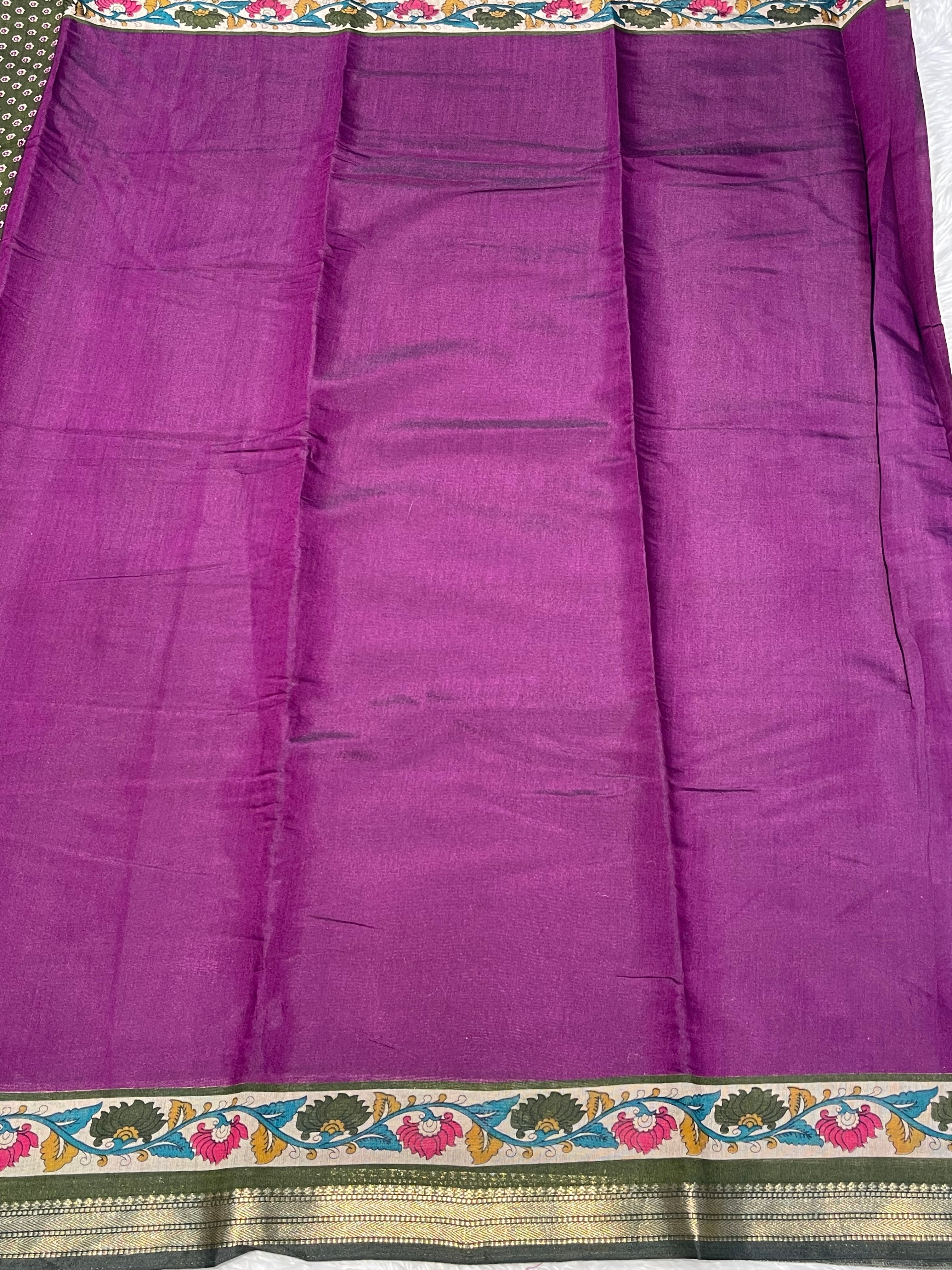 MANGALA - PURPLE COTTON SILK SAREE