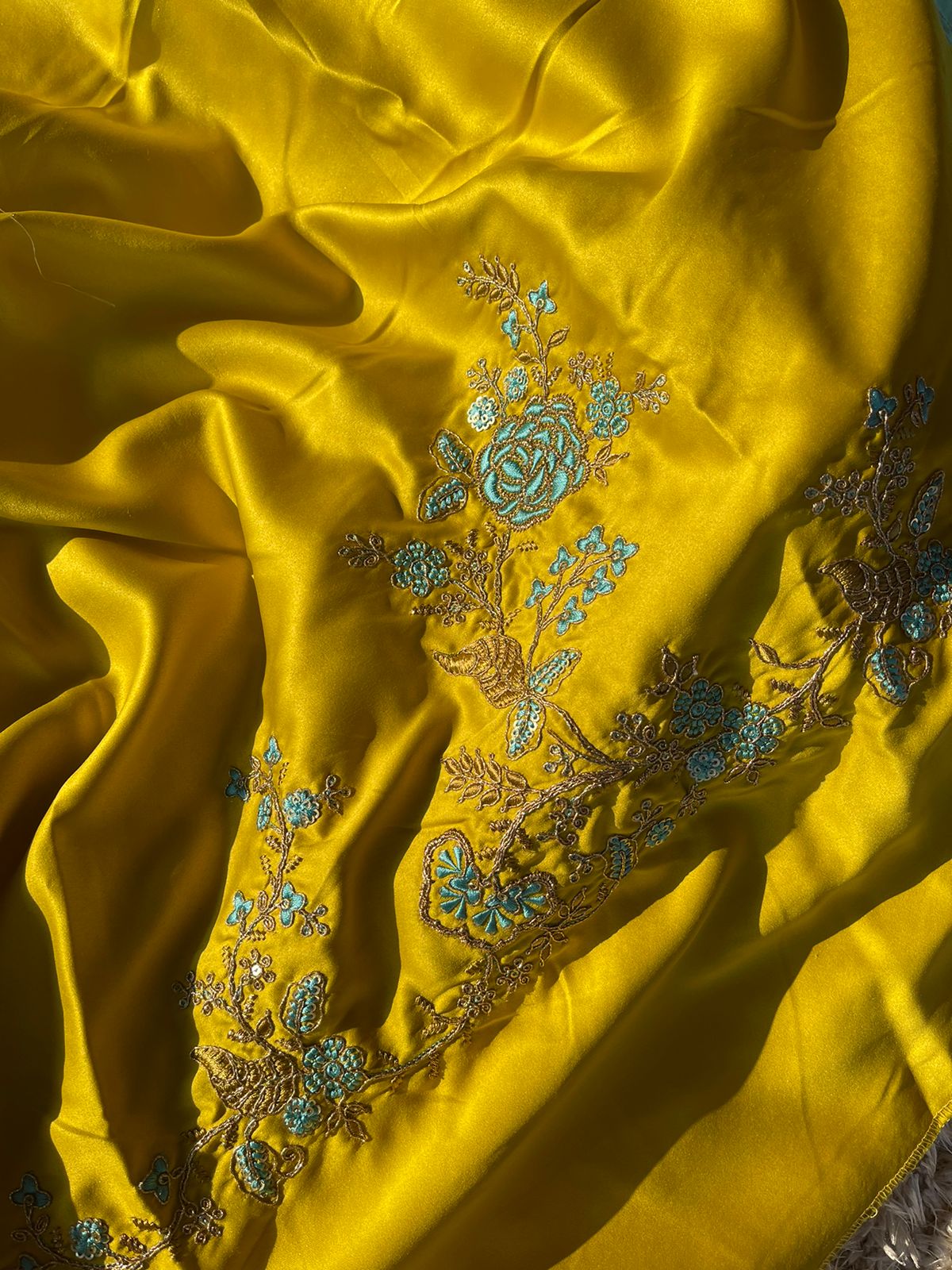 SUHA- SEA BLUE SAREE