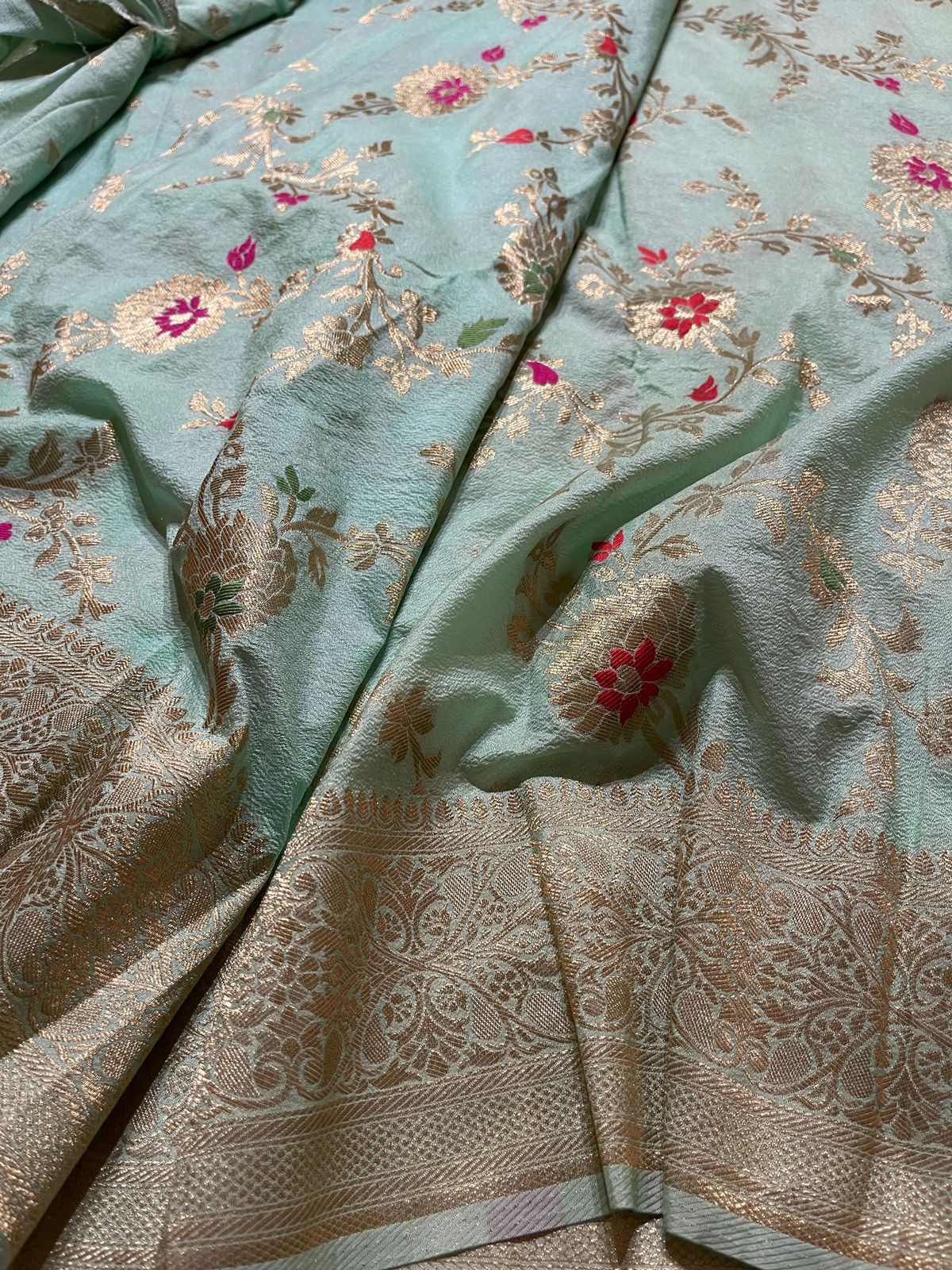 KASI -PASTEL SEA GREEN SAREE