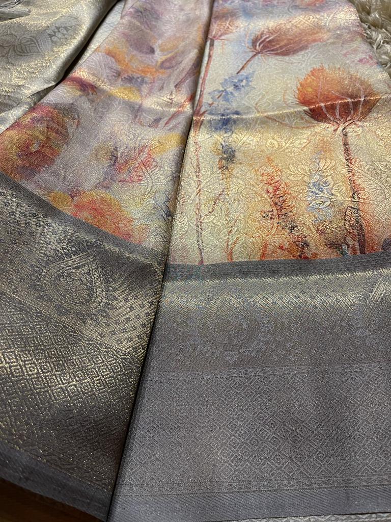 OCTANE-PASTEL GREY SAREE