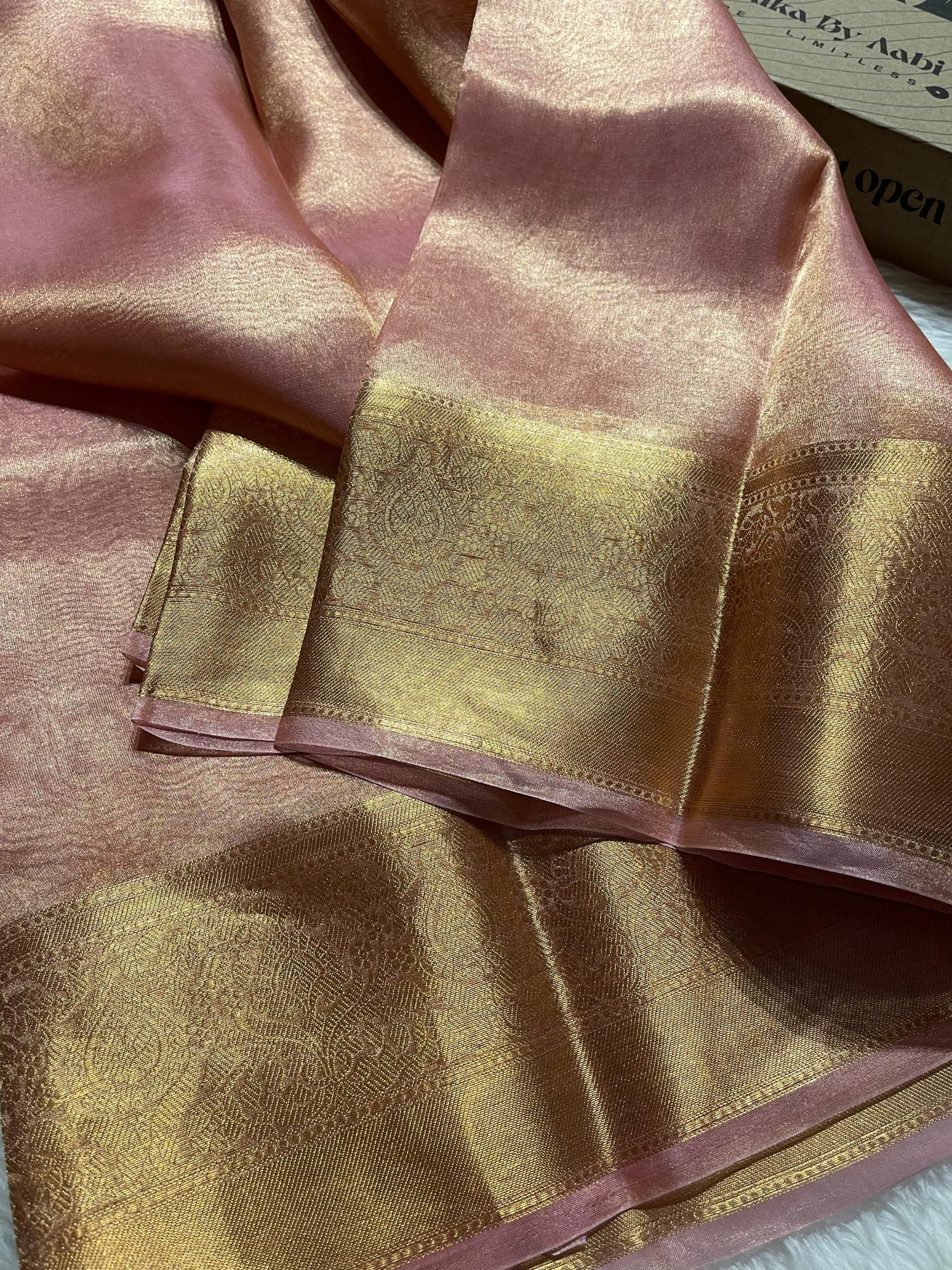 KALKI-ROSEGOLD PINK BRIDAL EDIT SAREE