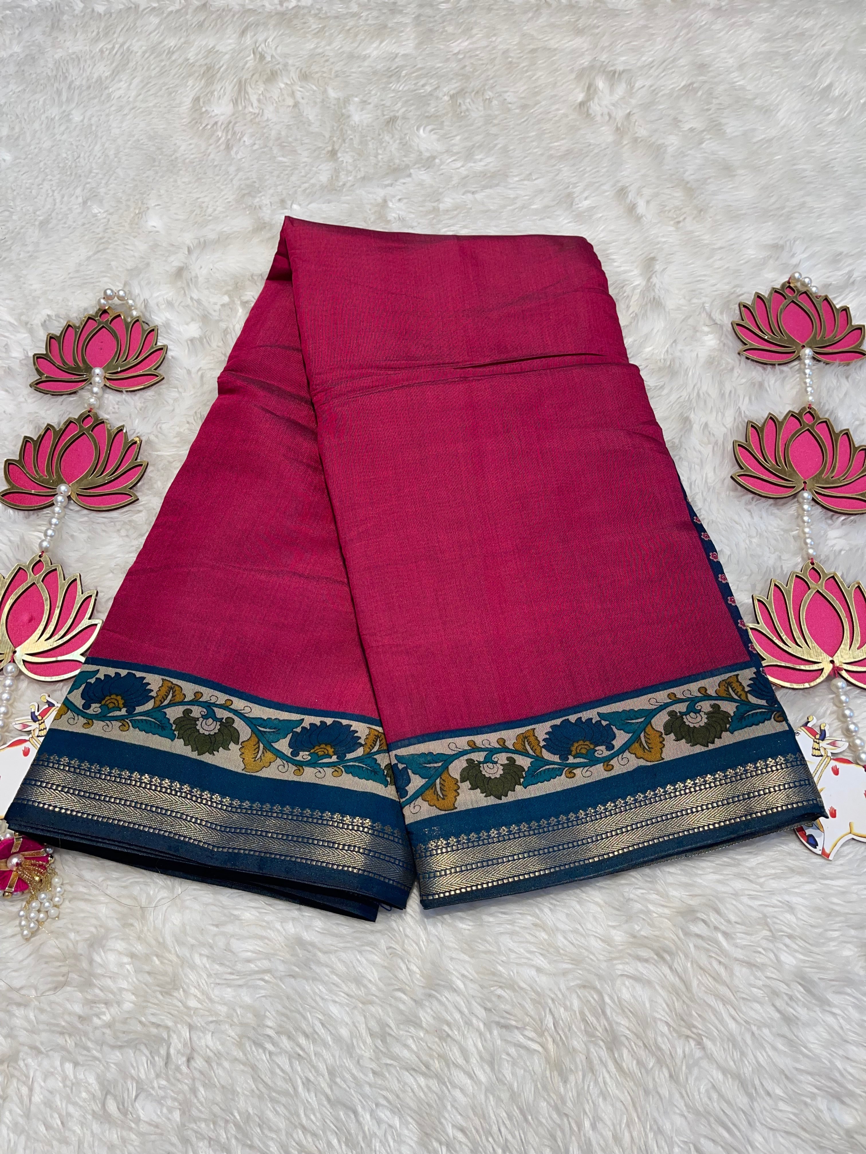 MANGALA - PINK COTTON SILK SAREE