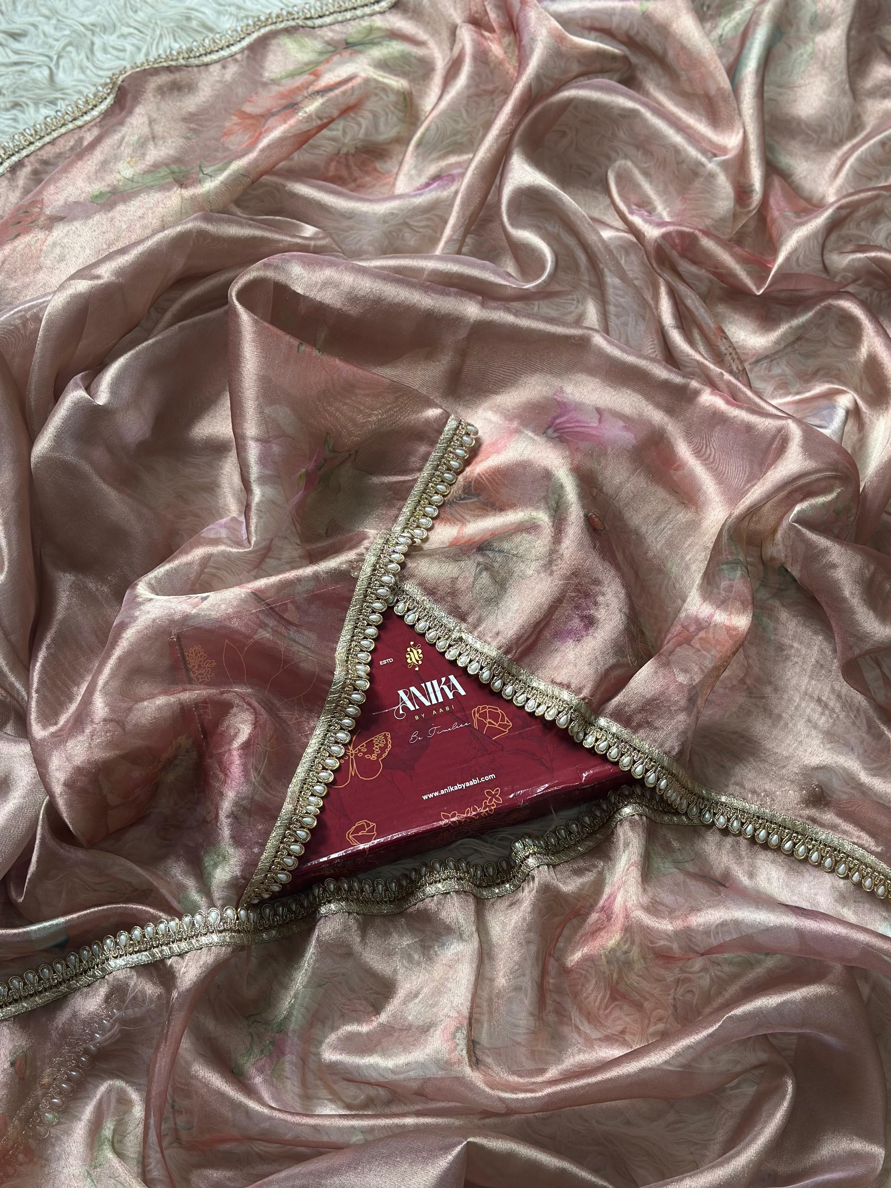 Anika’s Flora organza saree - CE01