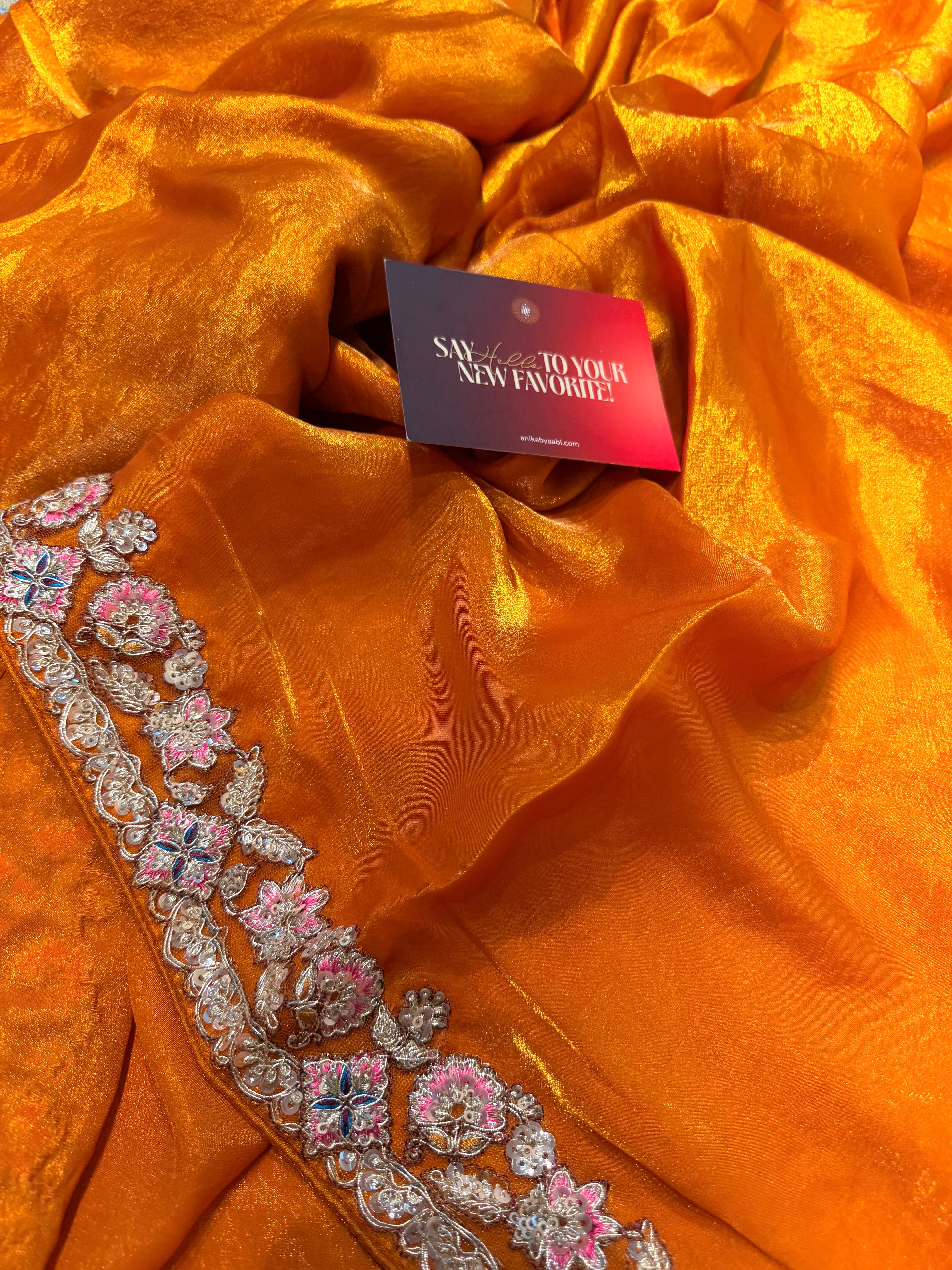 Anika's Dark yellow  Designer Saree -Anaya Festive Edit AA33