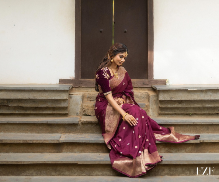 VINTAGE BANARASI-MAGENTA SAREE
