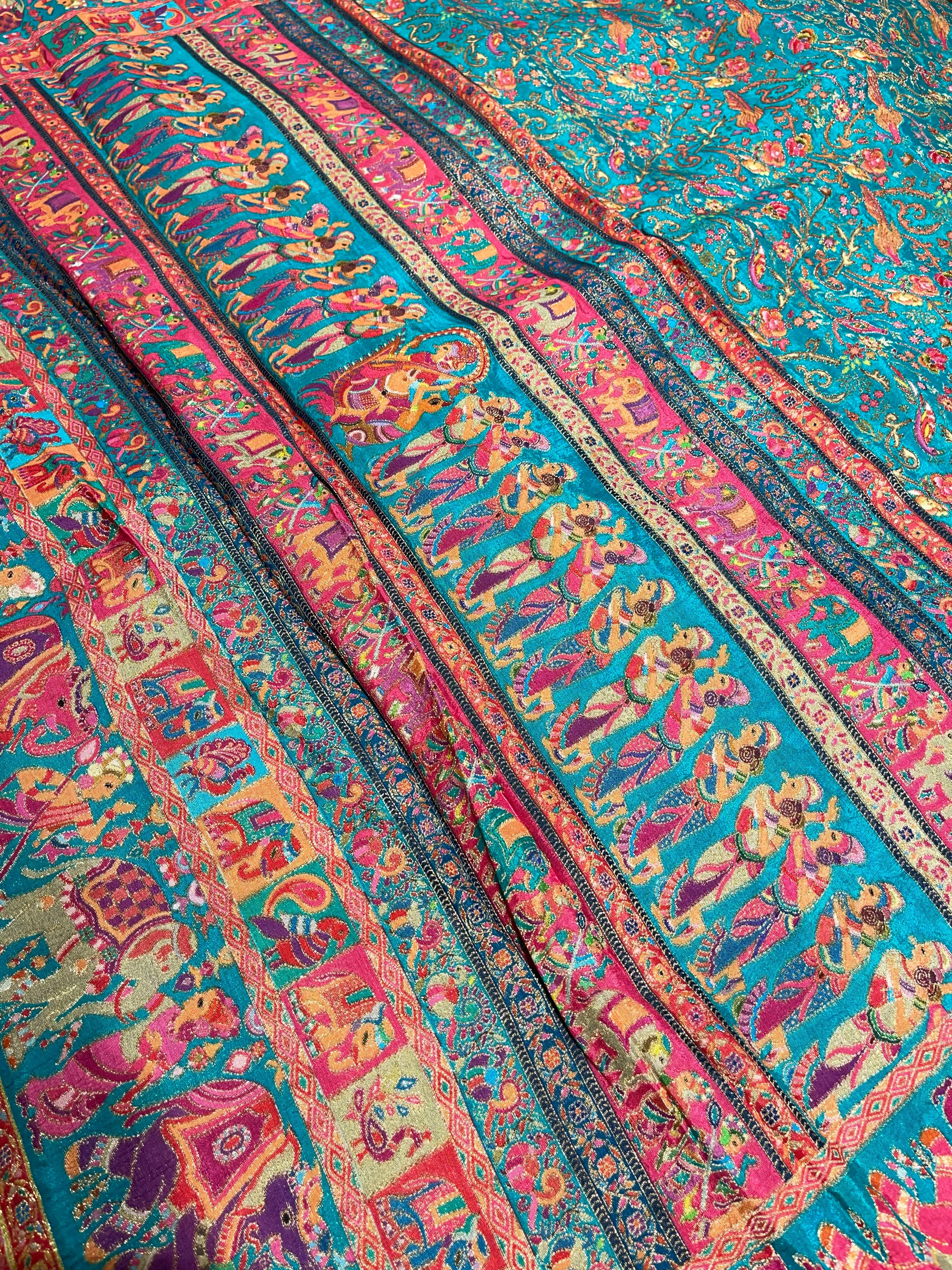 Pashmina Pure Munga silk saree - RAMABLUE