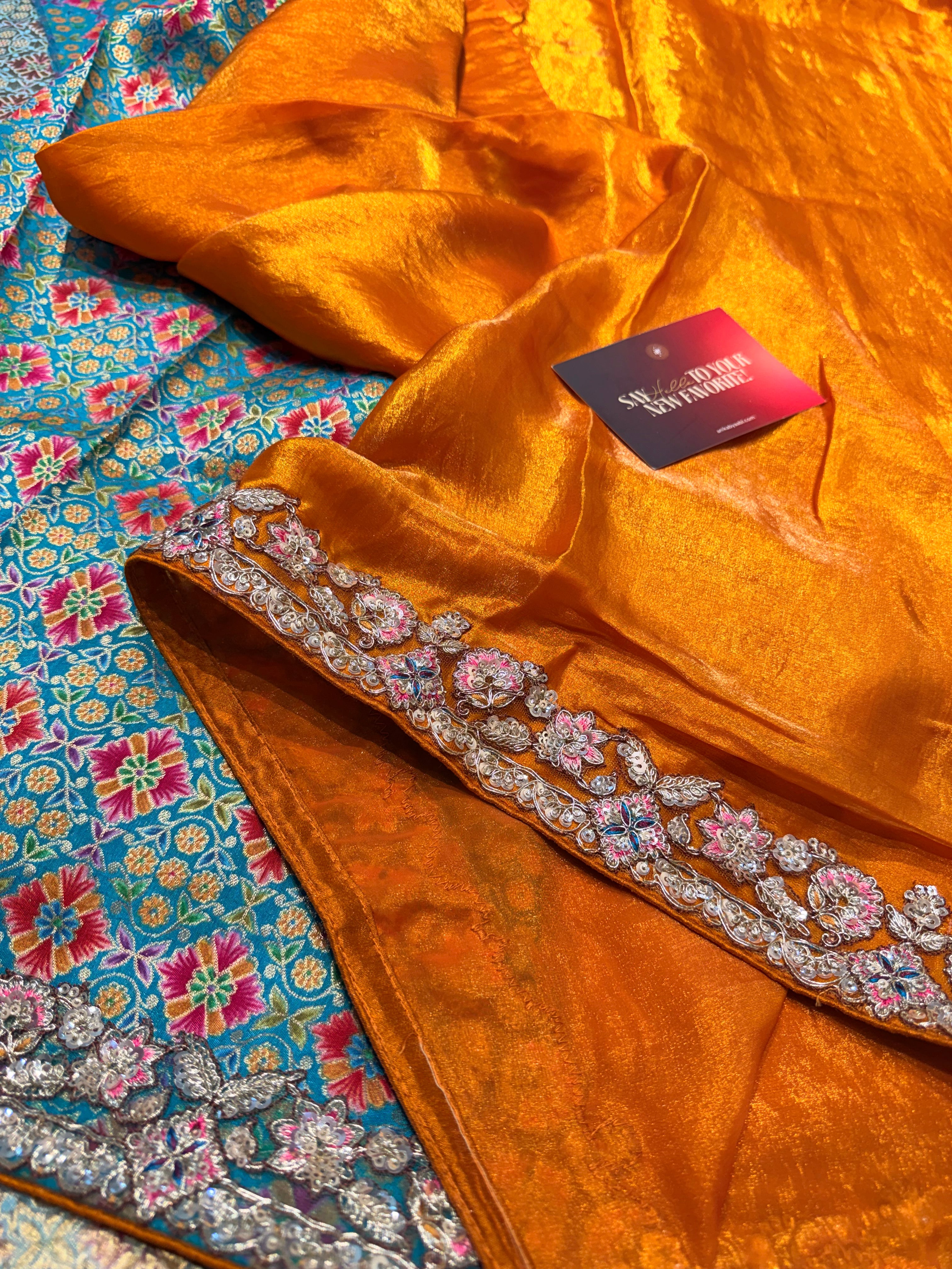 Anika's Dark yellow  Designer Saree -Anaya Festive Edit AA33