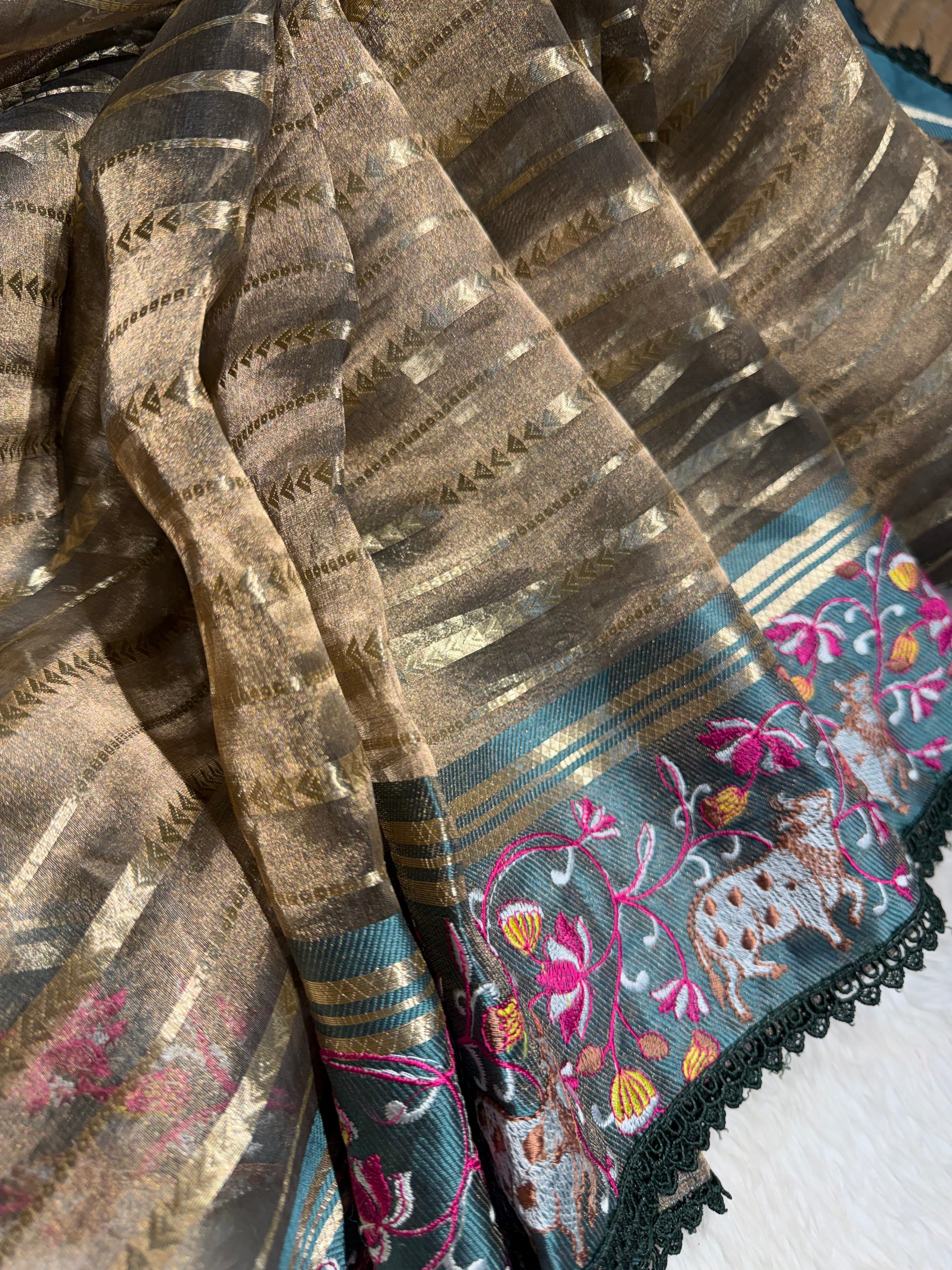 Kalki Pichwai - Pure Banarasi Tissue silk saree KP03