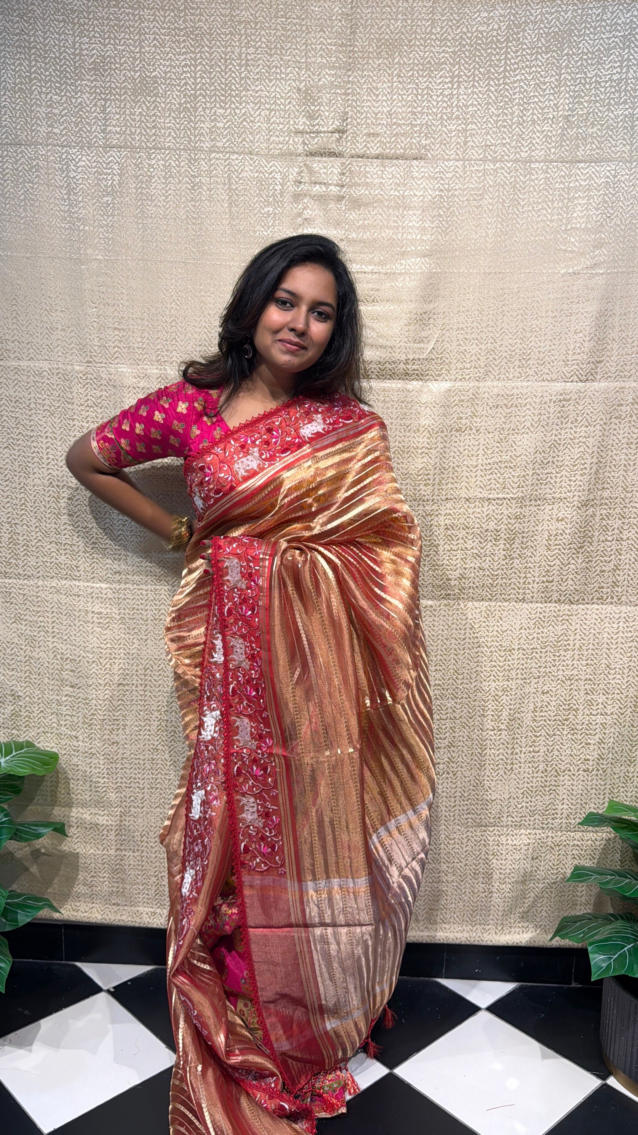 Kalki Pichwai - Pure Banarasi Tissue silk saree KP02