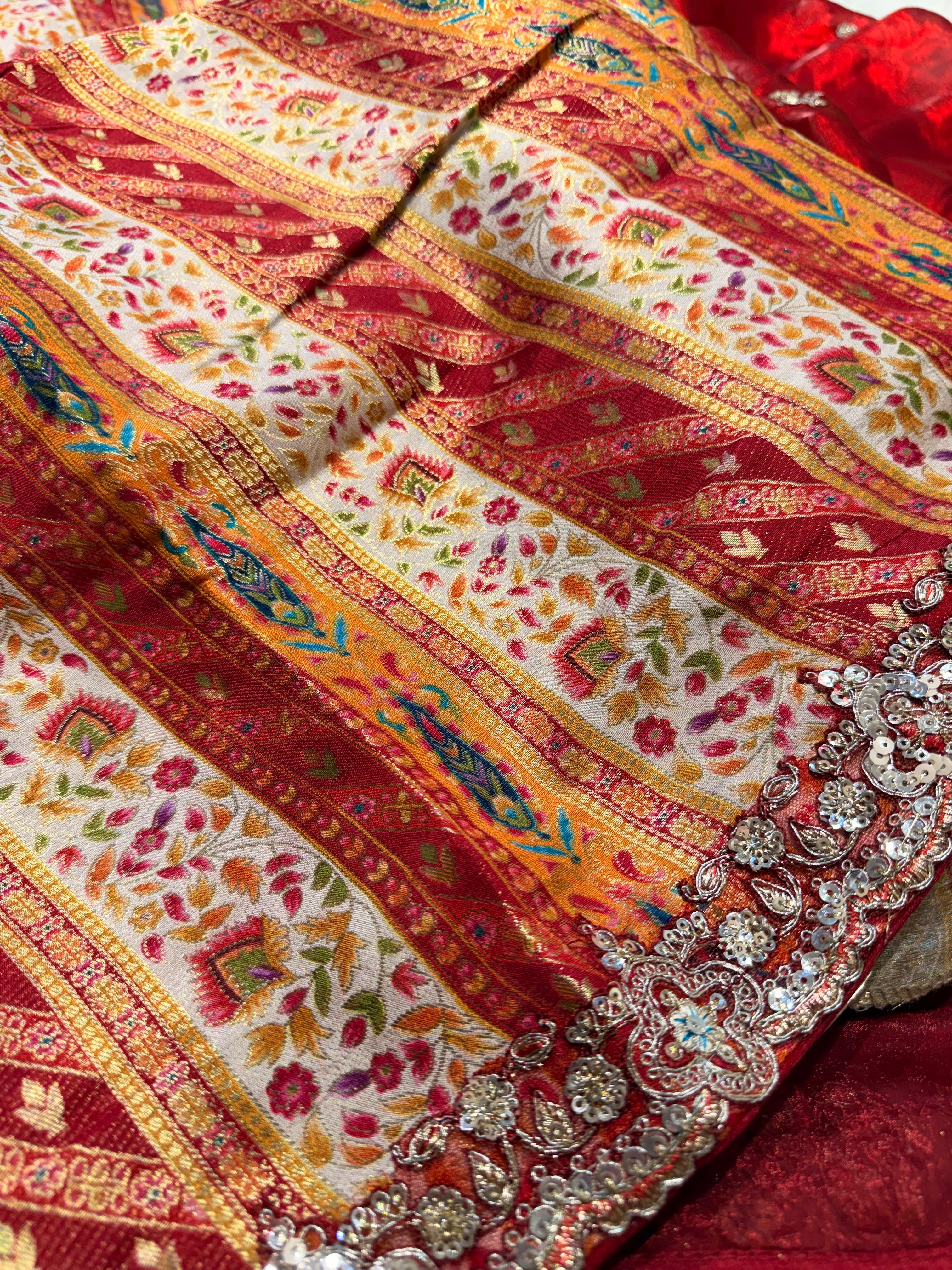 Anika's Red plum Designer Saree -Anaya Festive Edit - AA36