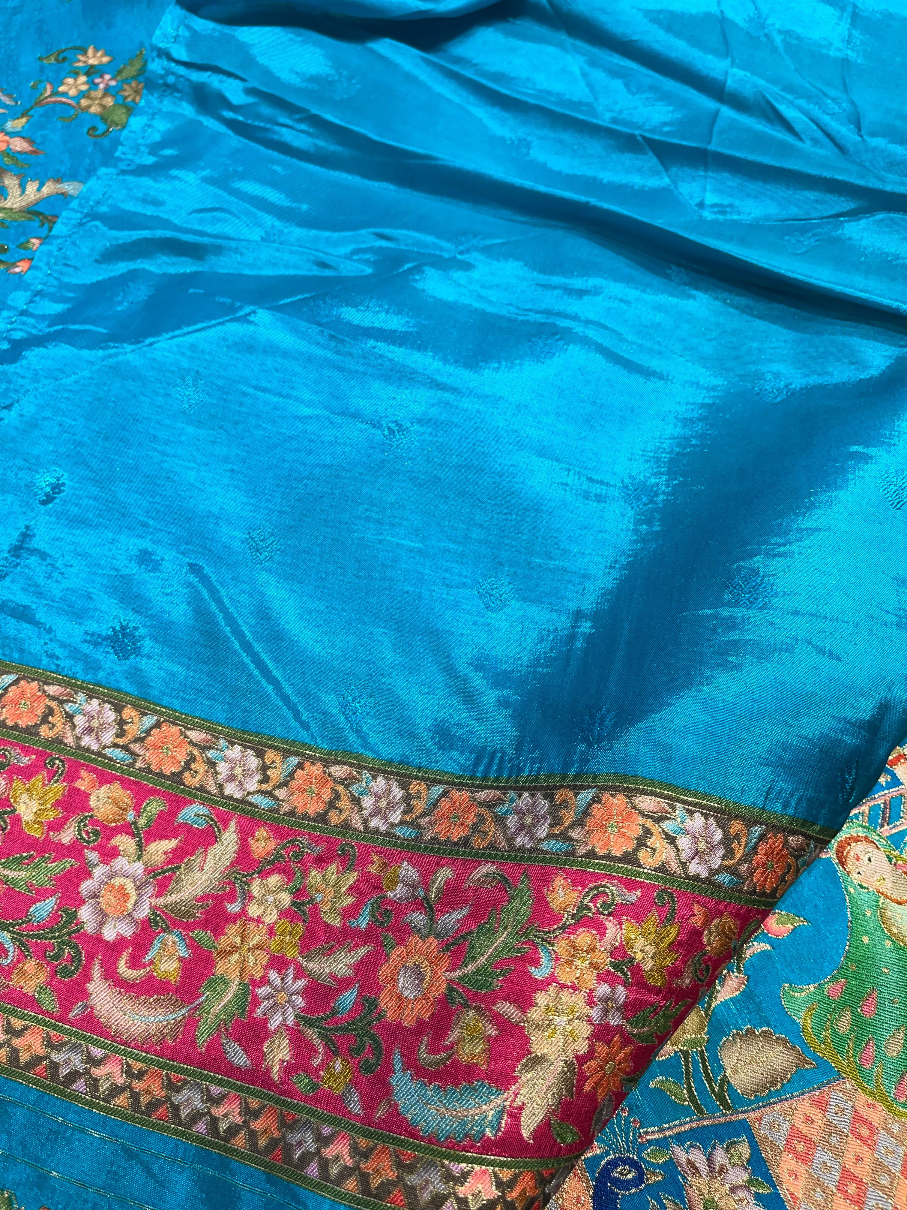 Pashmina silk saree - RAMABLUE PS04