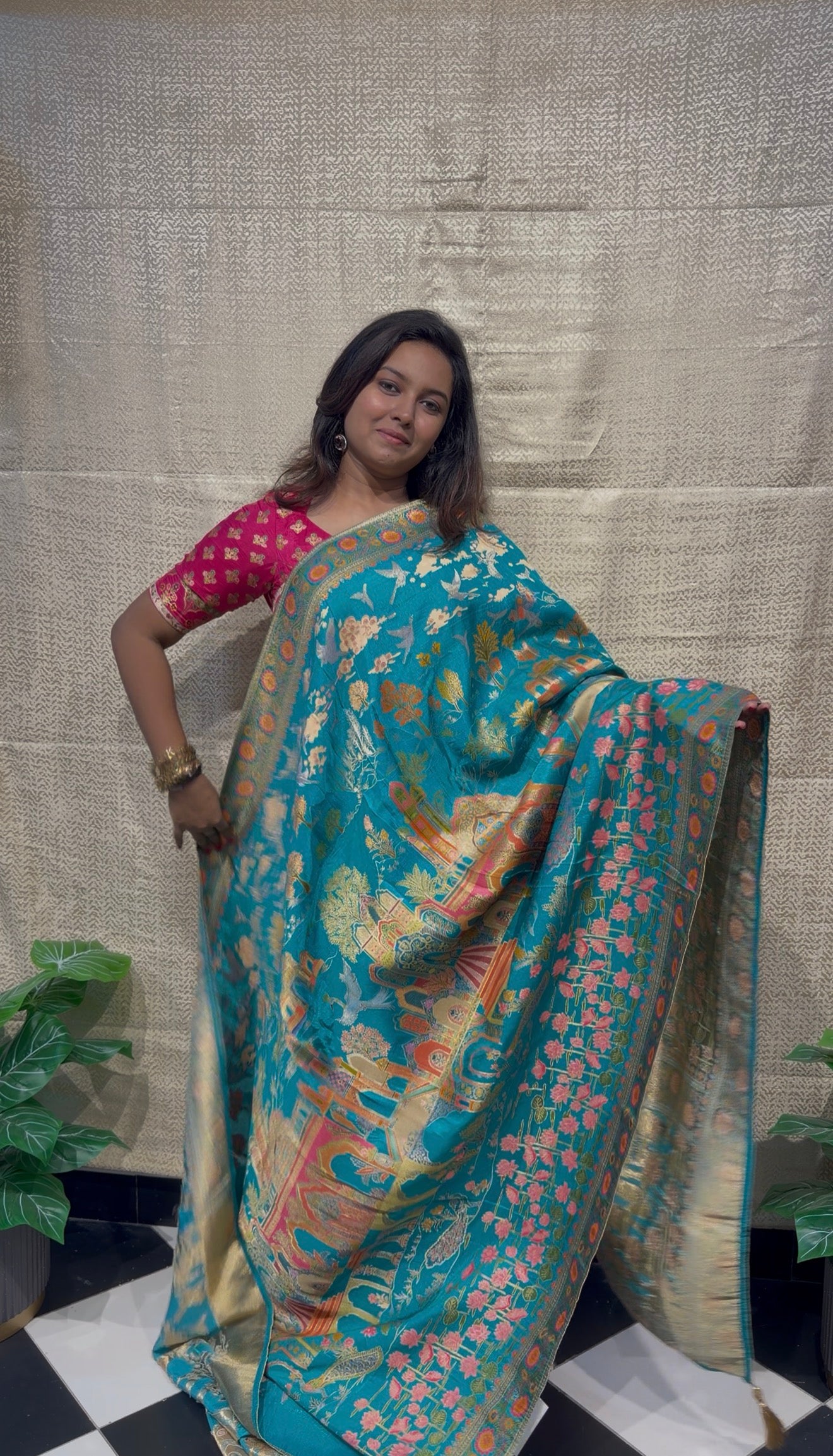 Pashmina silk saree - PS32