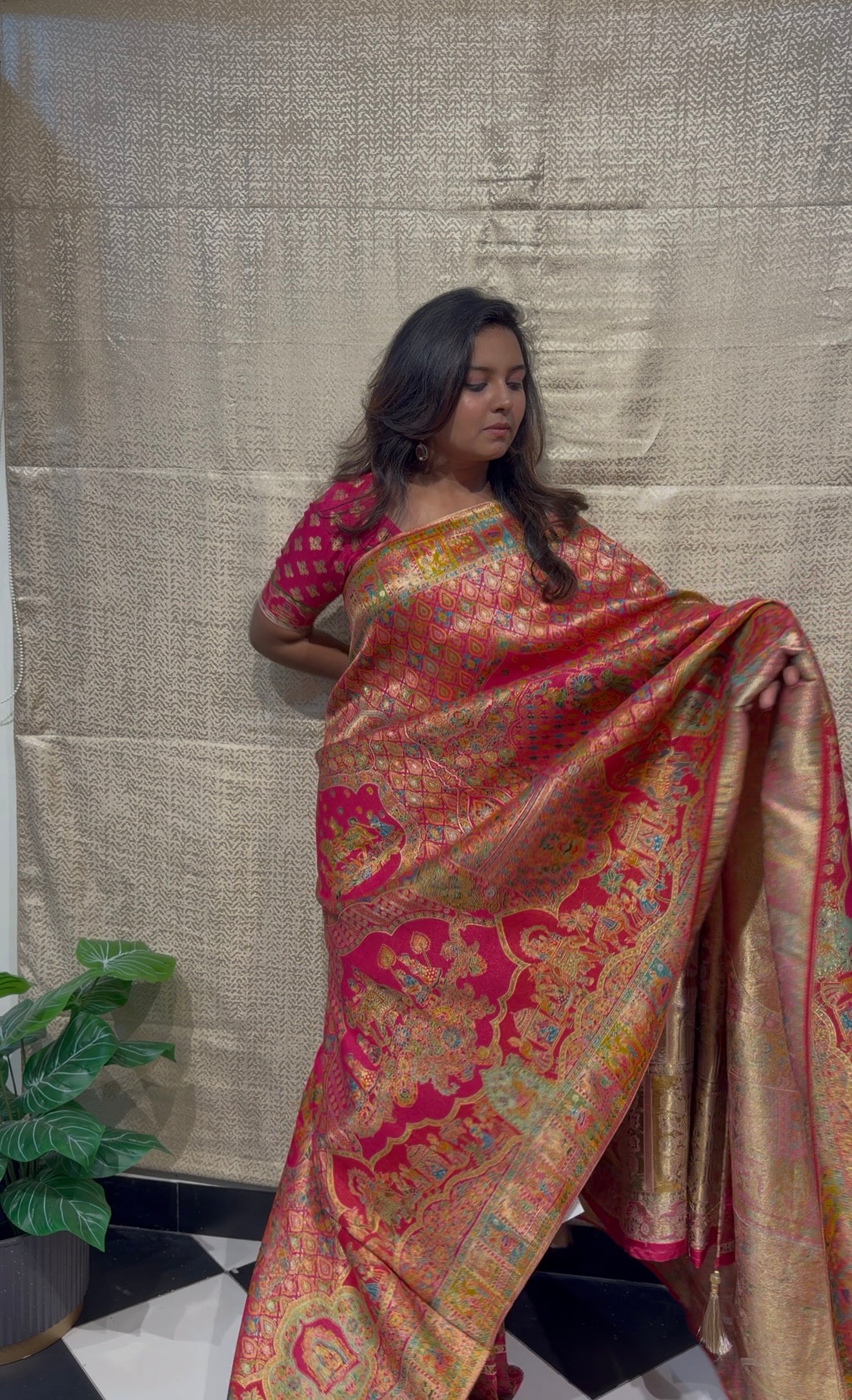 Pashmina silk saree - PS28