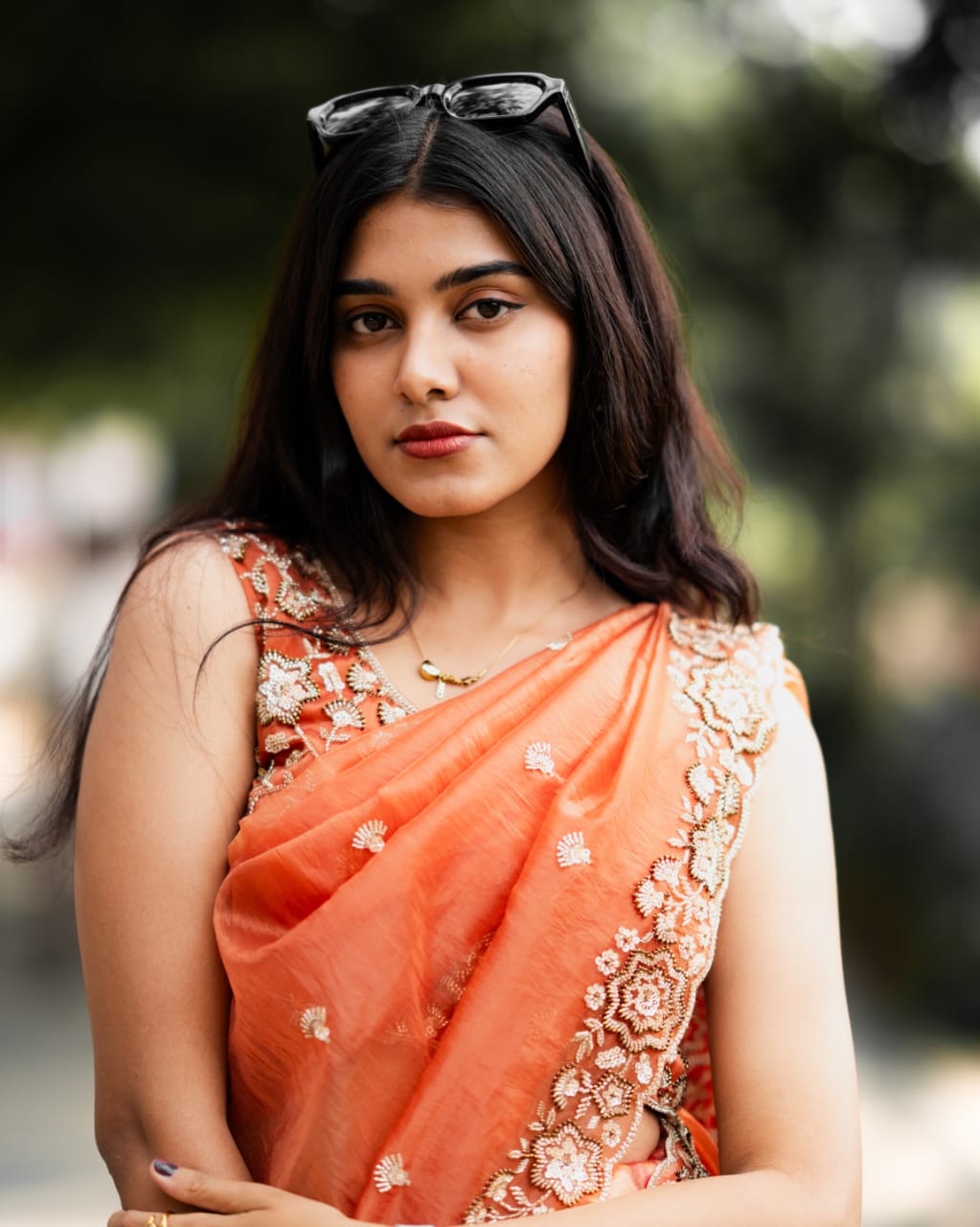 Anika’s Rustic Heavy work Designer saree - Anaya Festive Edit - AA36