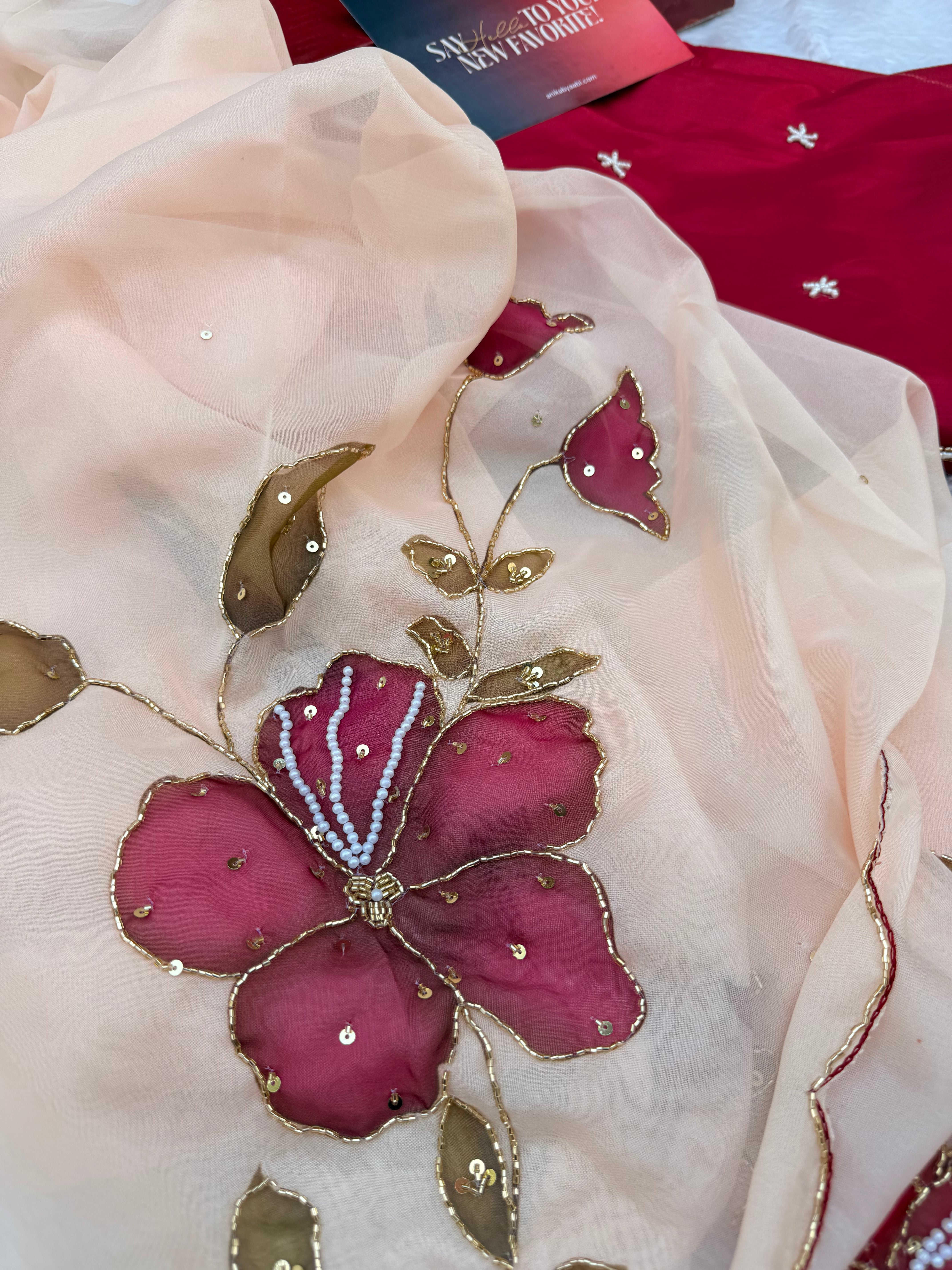 Valentine’s special edit Saree - Designer saree Vs09 with stitched Blouse