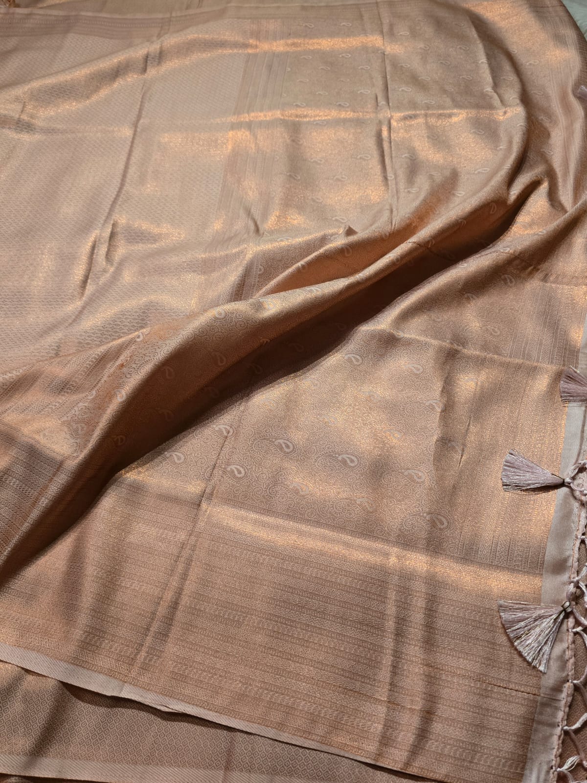 ROYAL AFFAIR-PASTEL ROSE GOLD SAREE