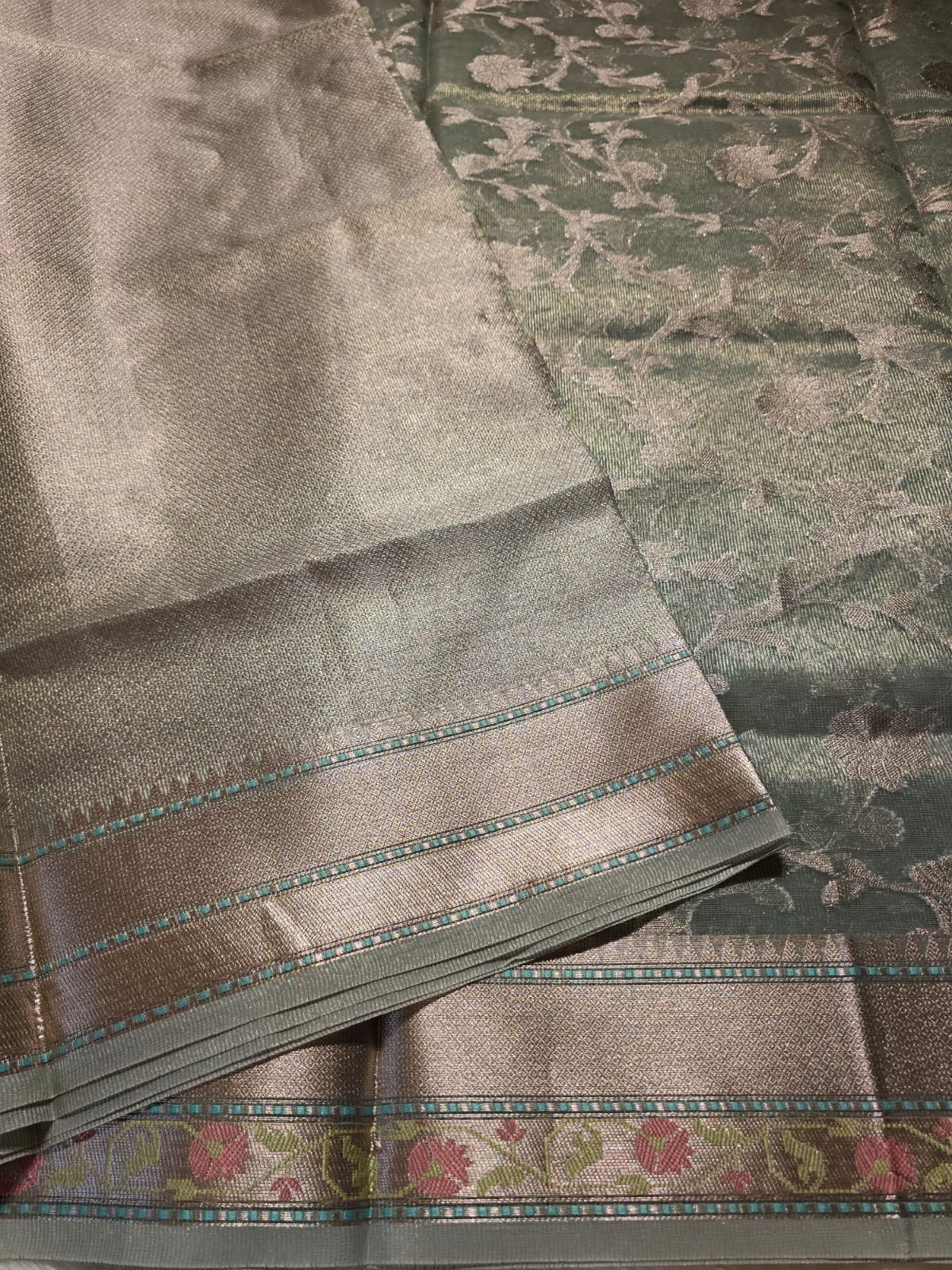 OREGANO -PASTEL TEAL SAREE