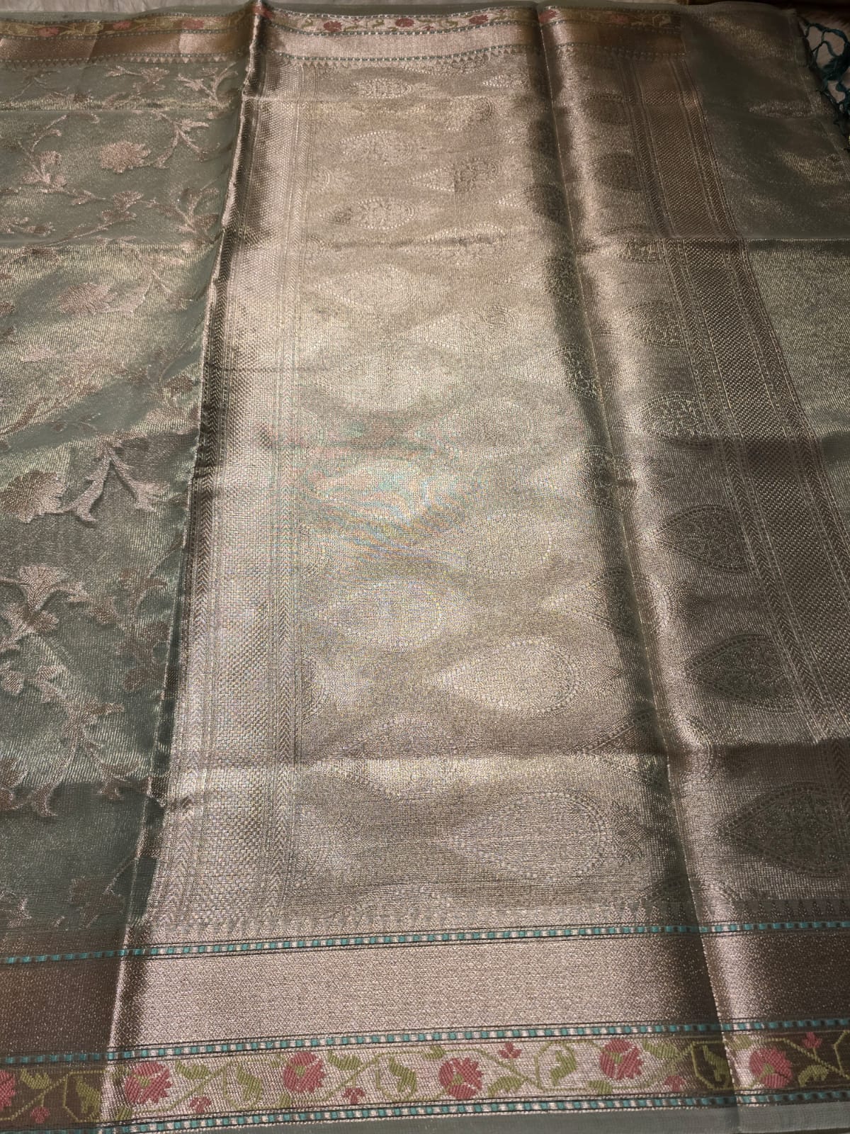 OREGANO -PASTEL TEAL SAREE
