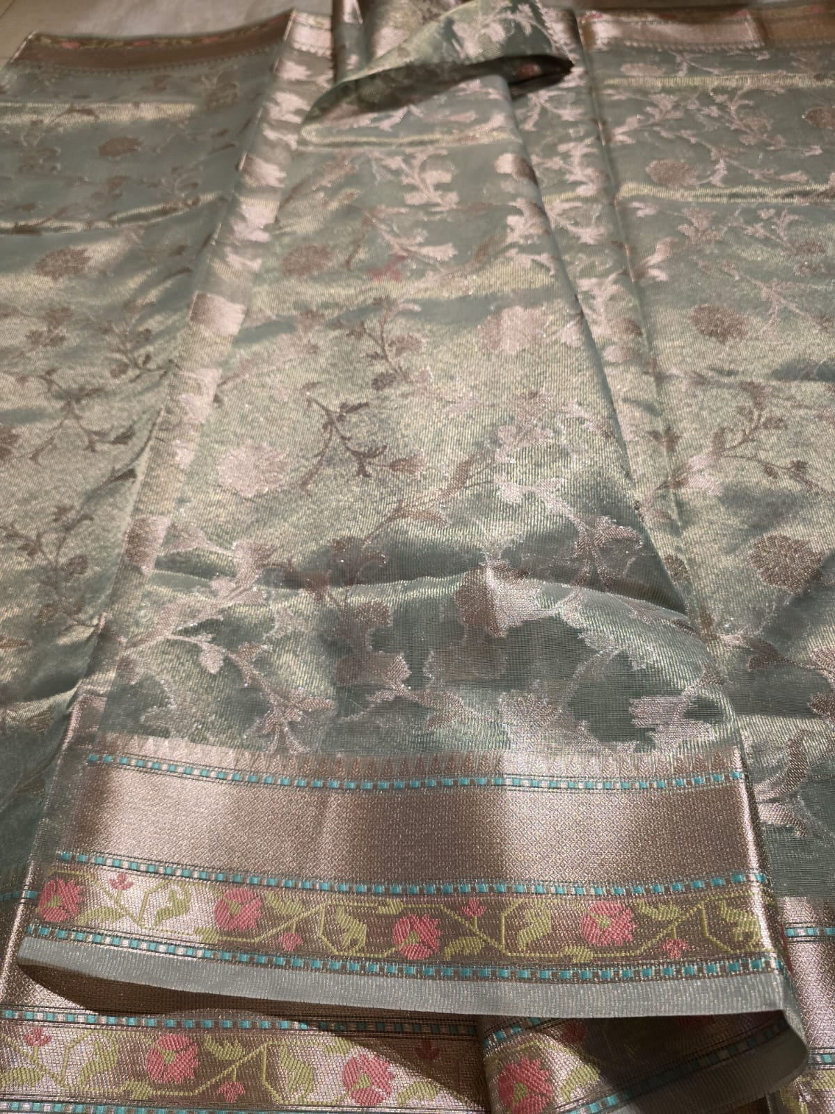 OREGANO -PASTEL TEAL SAREE
