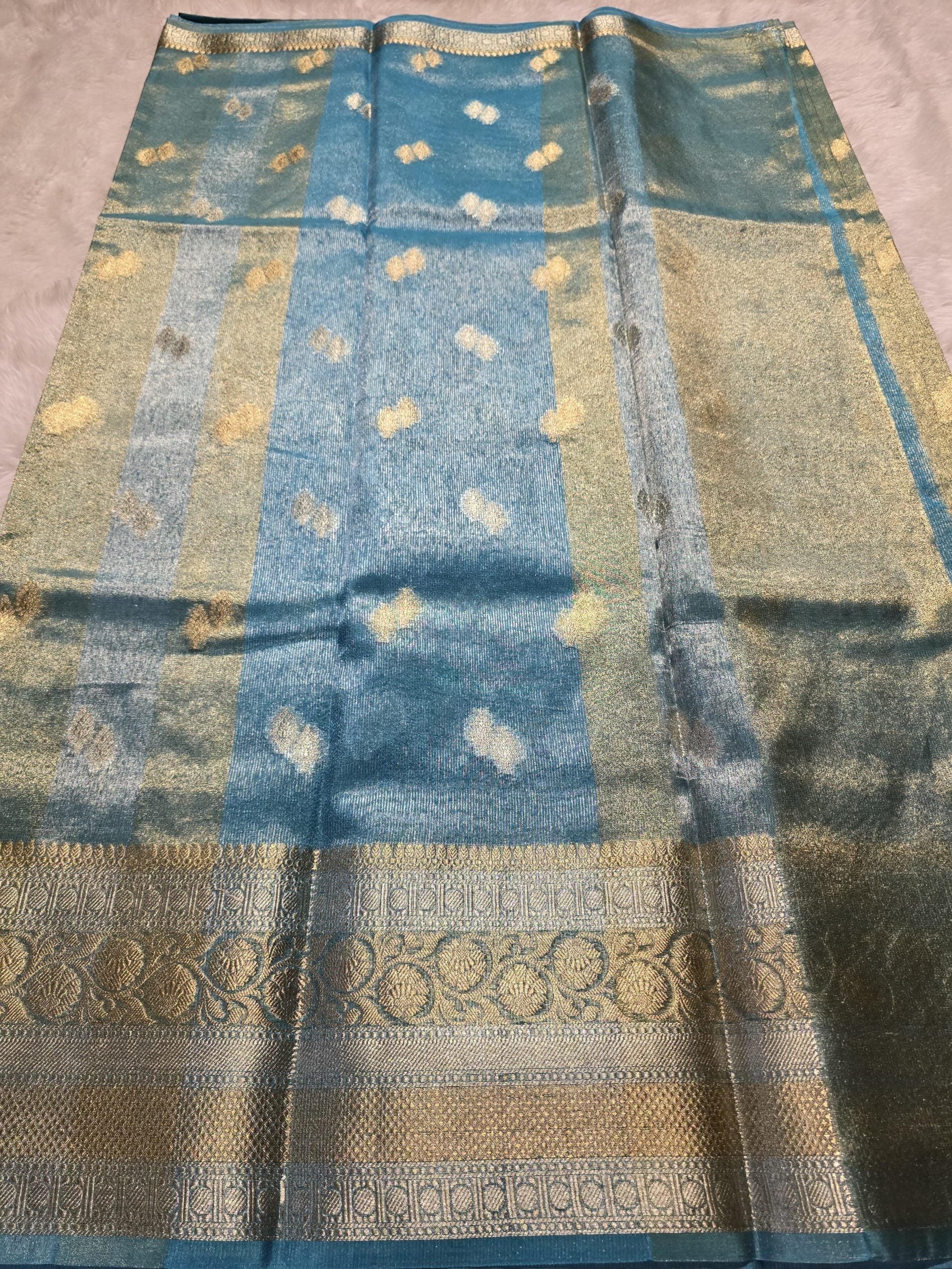 RADHI-METALLI BLUE SAREE