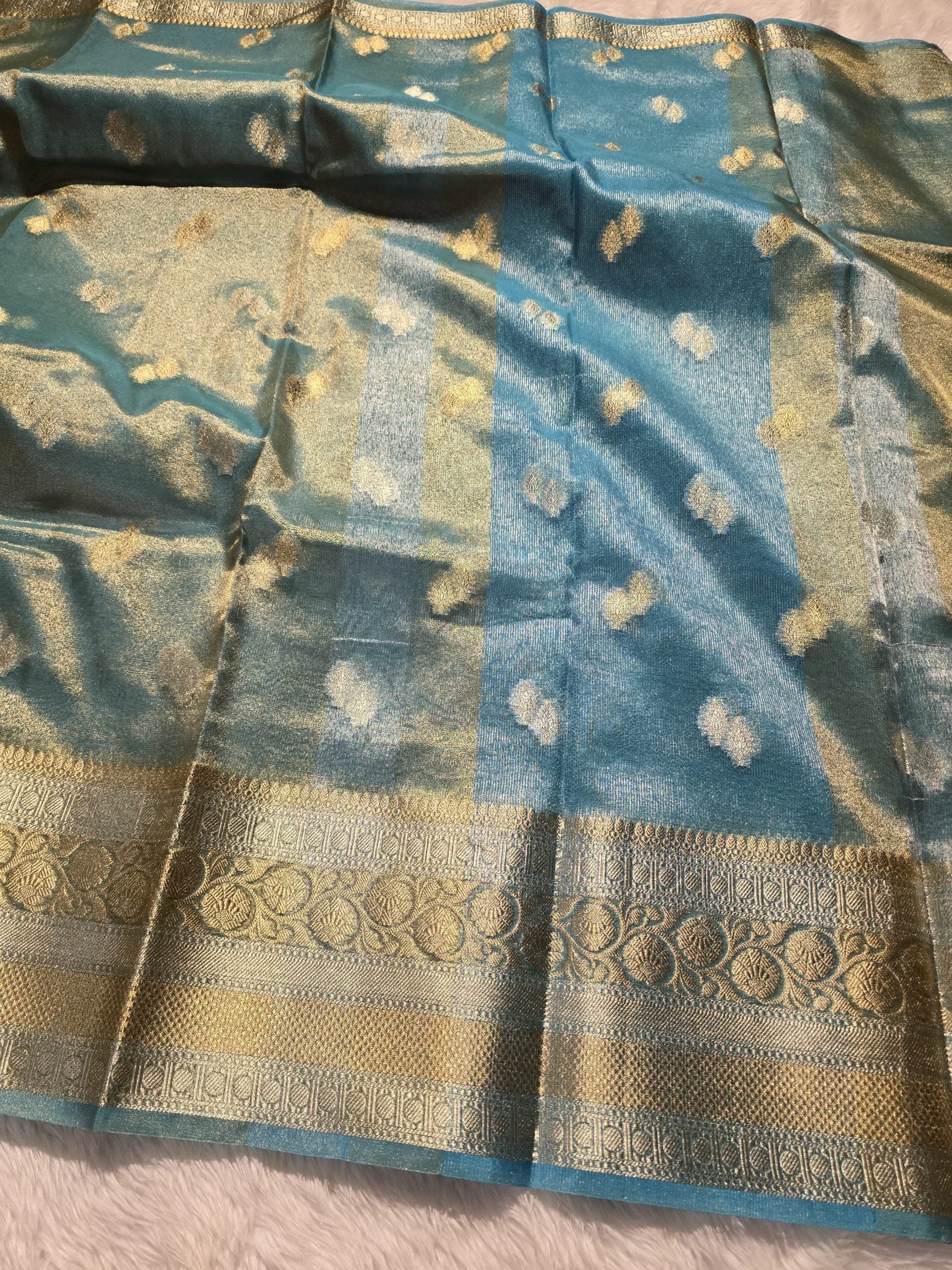 RADHI-METALLI BLUE SAREE