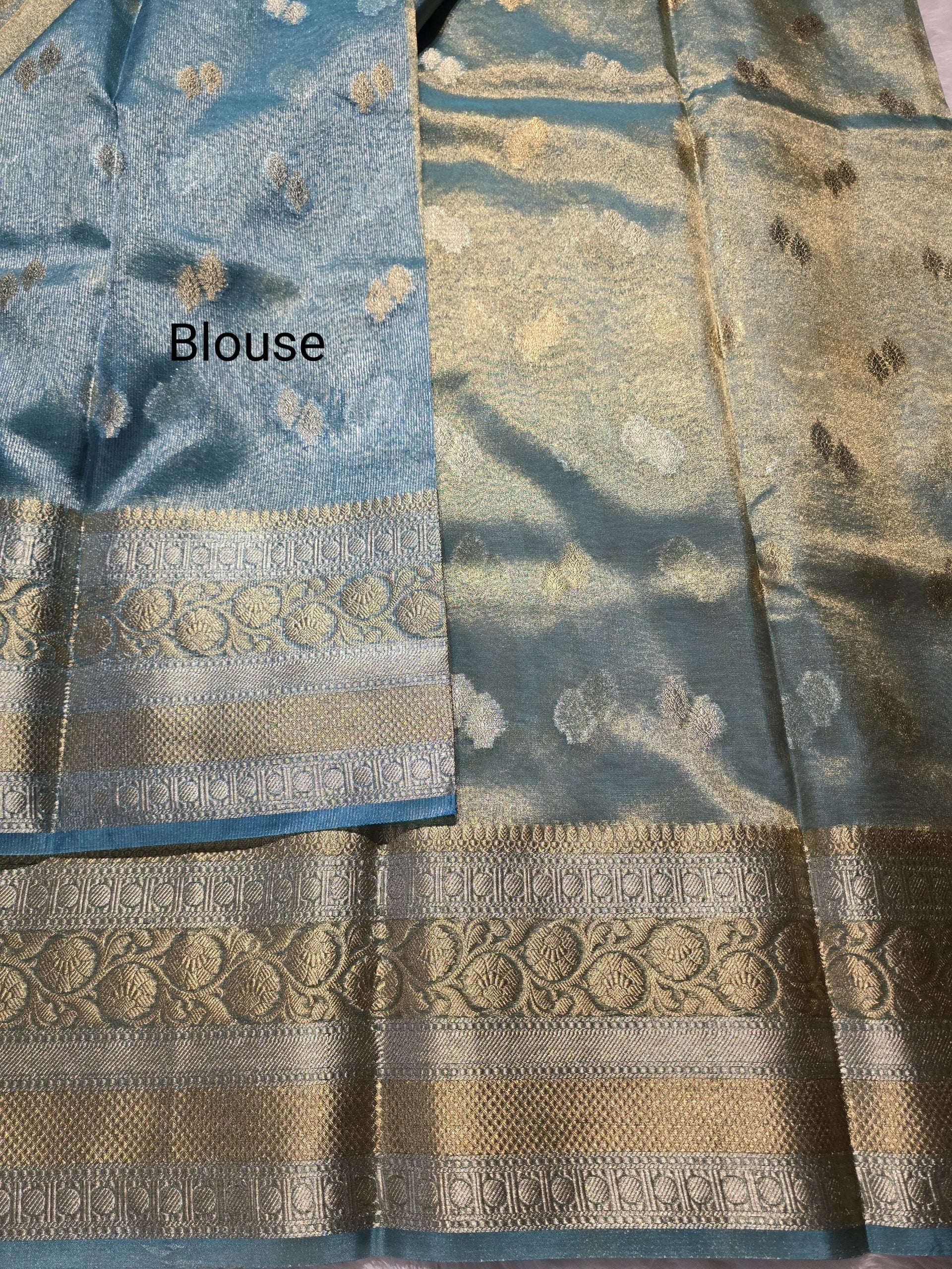 RADHI-METALLI BLUE SAREE